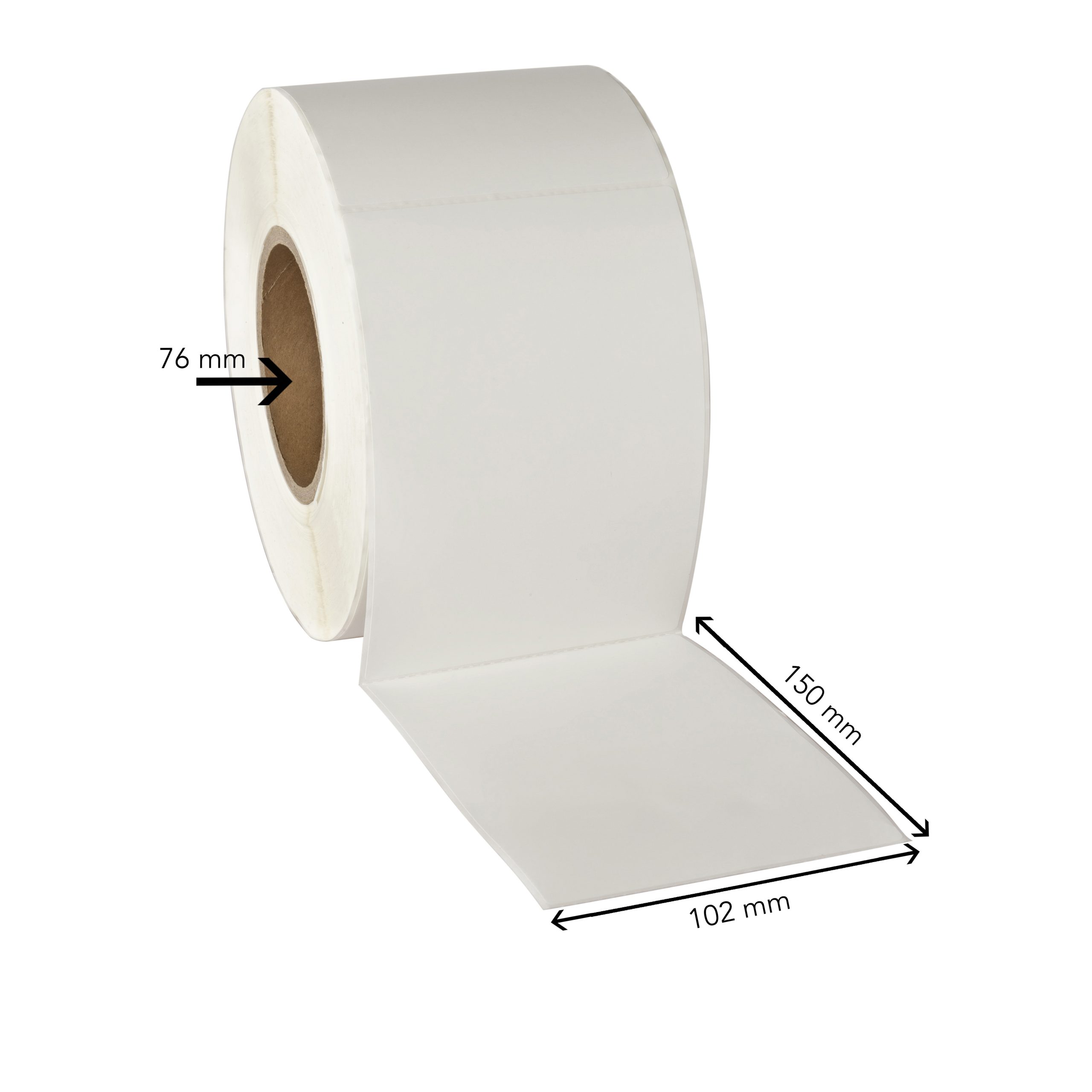Verzendetiket 102x150mm kern ø76 900 etiketten