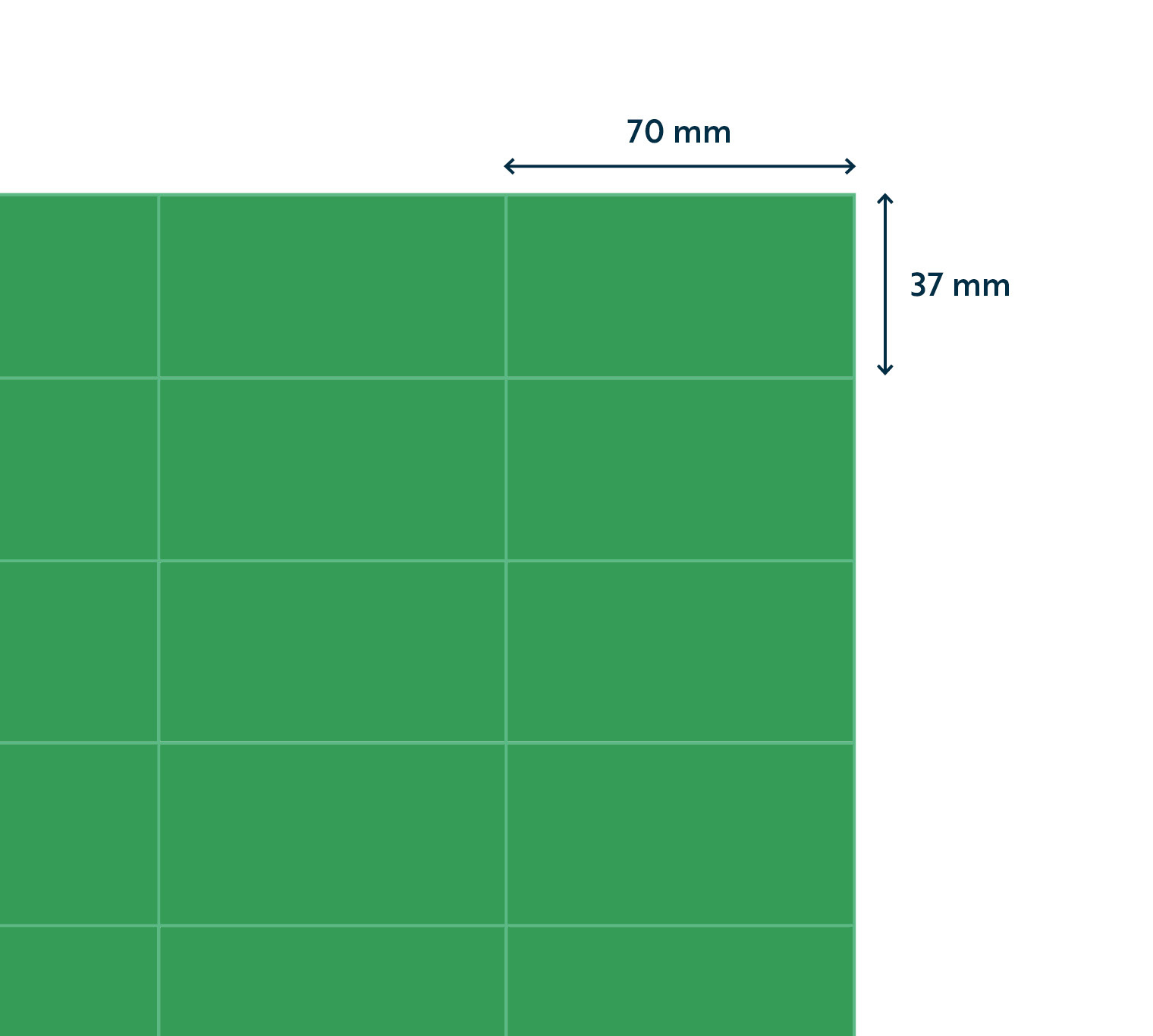 A4 etiket gekleurd groen 70 x 37 mm ** - Afbeelding 3