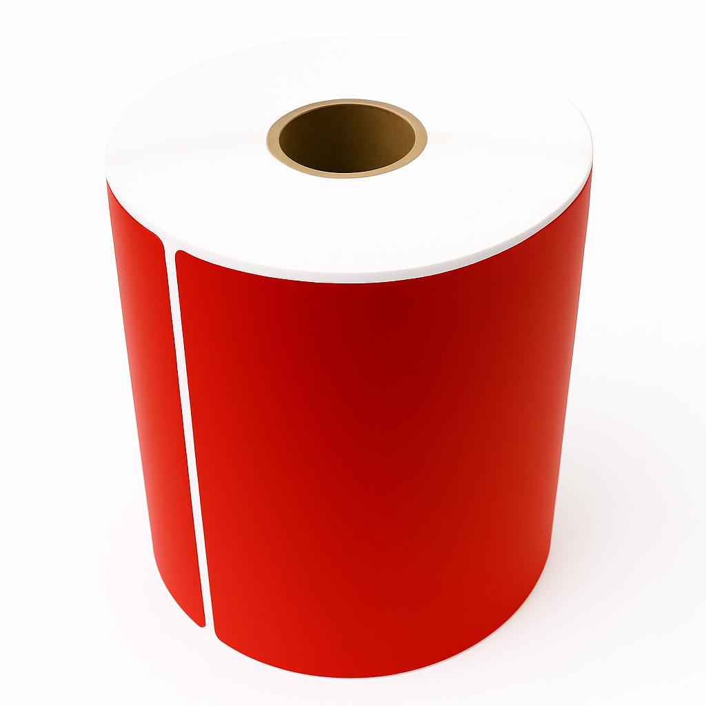 Verzendetiket Rood 102x150mm kern ø25 280 etiketten - Afbeelding 2