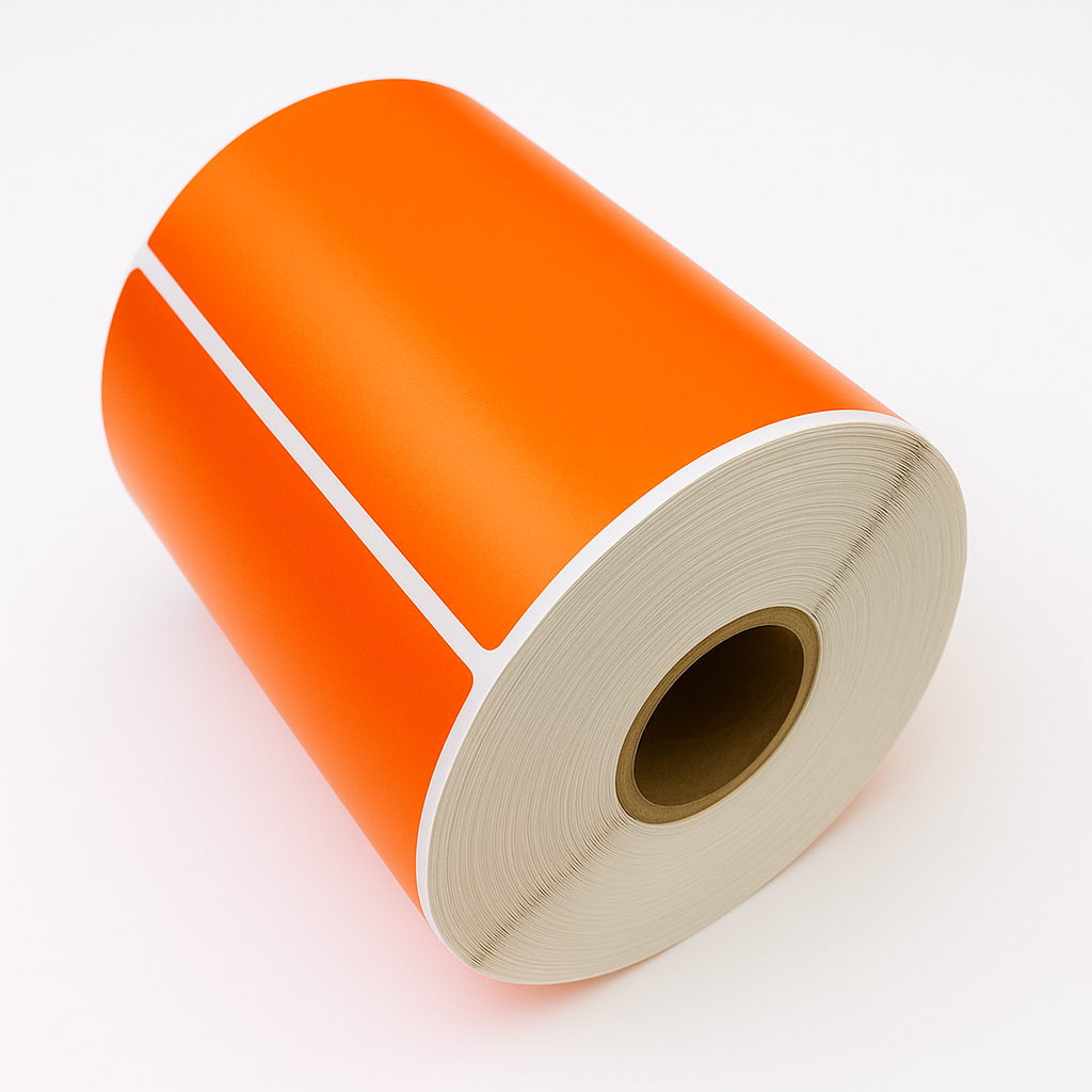 Verzendetiket Oranje 102x150mm kern ø25 280 etiketten