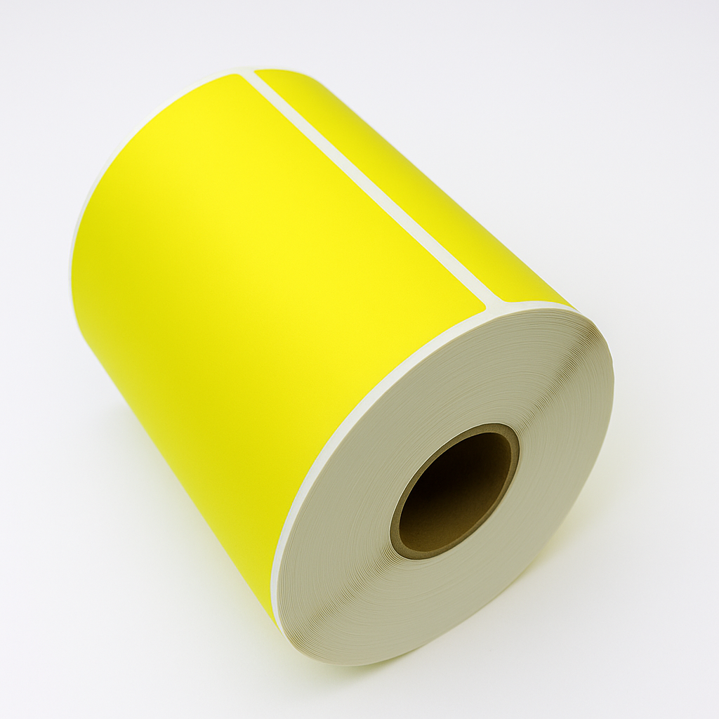 Verzendetiket Geel 102x150mm kern ø25 280 etiketten