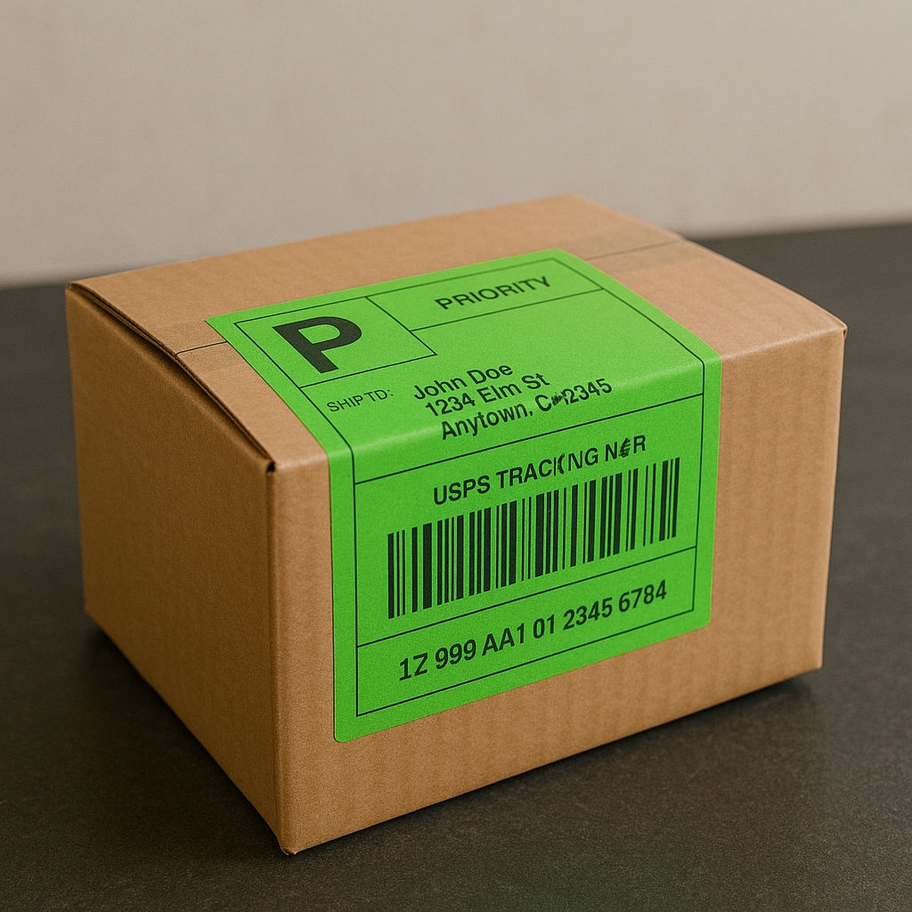 Verzendetiket Groen 102x150mm kern ø25 280 etiketten - Afbeelding 3