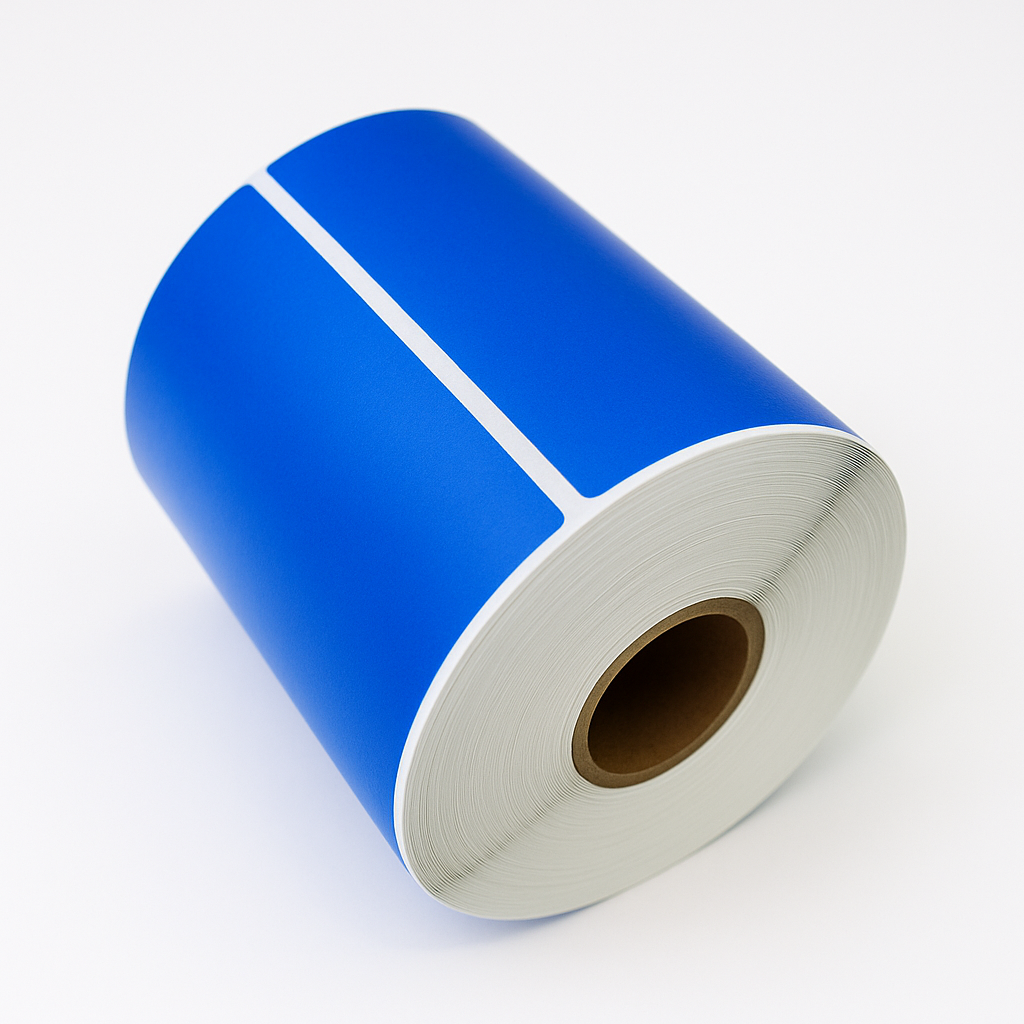 Verzendetiket Blauw 102x150mm kern ø25 280 etiketten