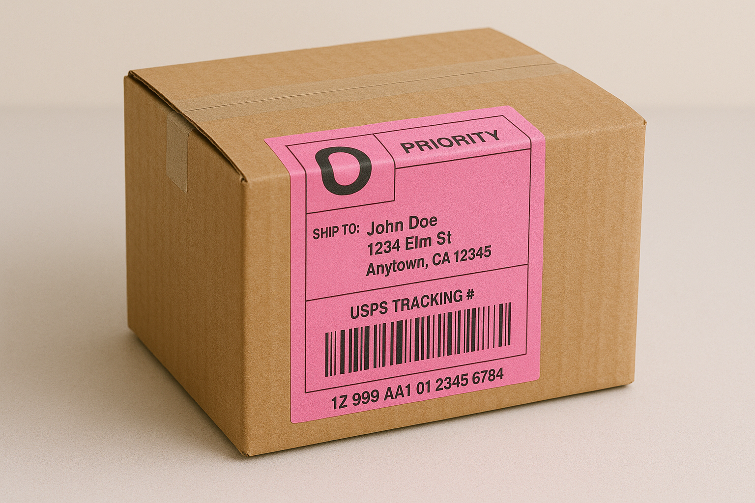 Verzendetiket Roze 102x150mm kern ø25 280 etiketten - Afbeelding 3