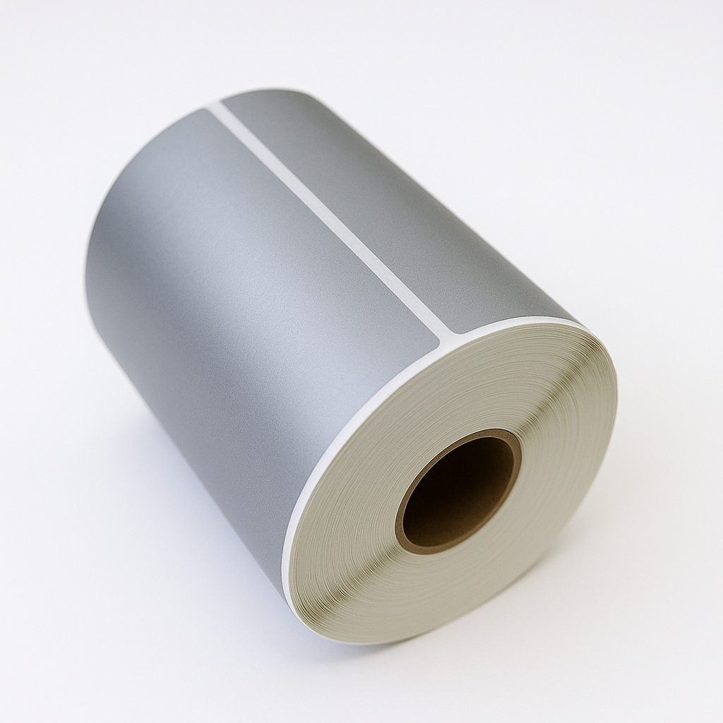 Verzendetiket Zilver 102x150mm kern ø25 280 etiketten