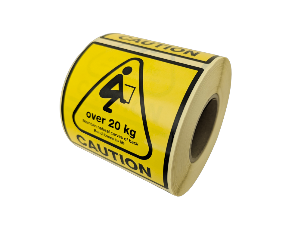 Etiket op rol - DHL caution over 20 kg 75x75 - Afbeelding 2