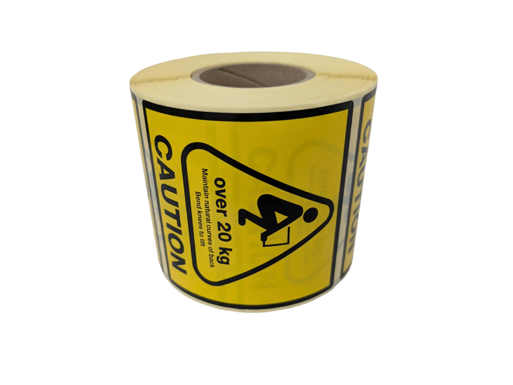Etiket op rol - DHL caution over 20 kg 75x75 - Afbeelding 3