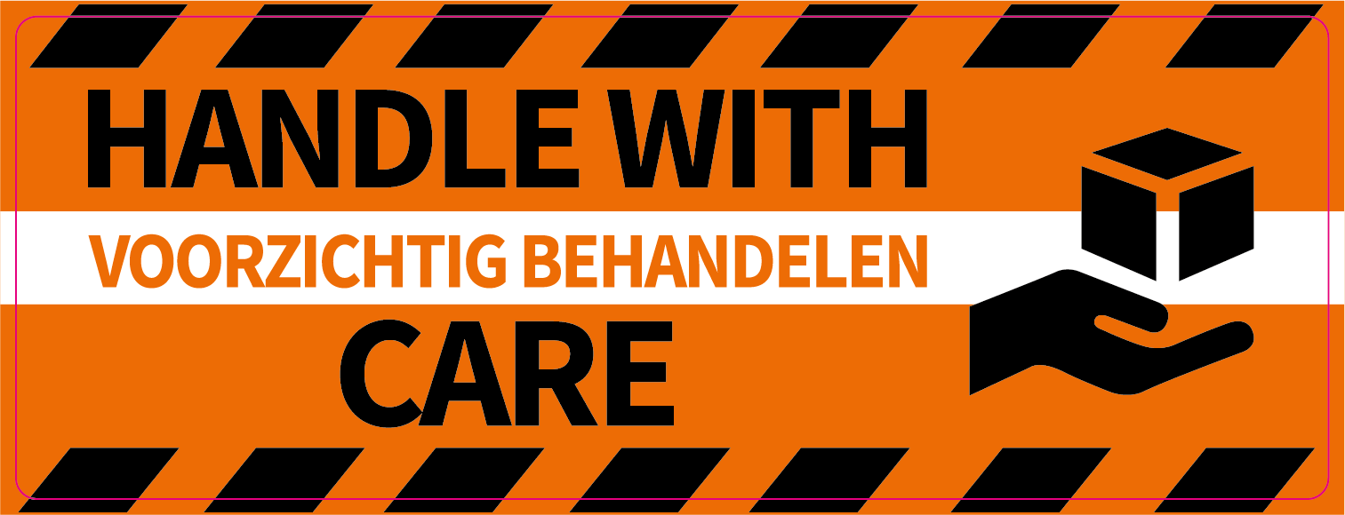 Etiket op rol - Handle with care 46x125mm
