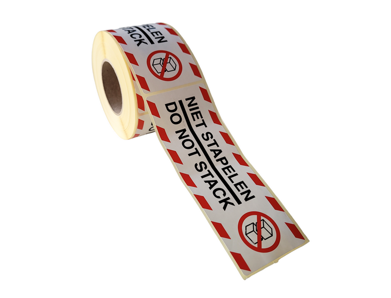Etiket op rol - Niet stapelen 46x125mm - Afbeelding 3