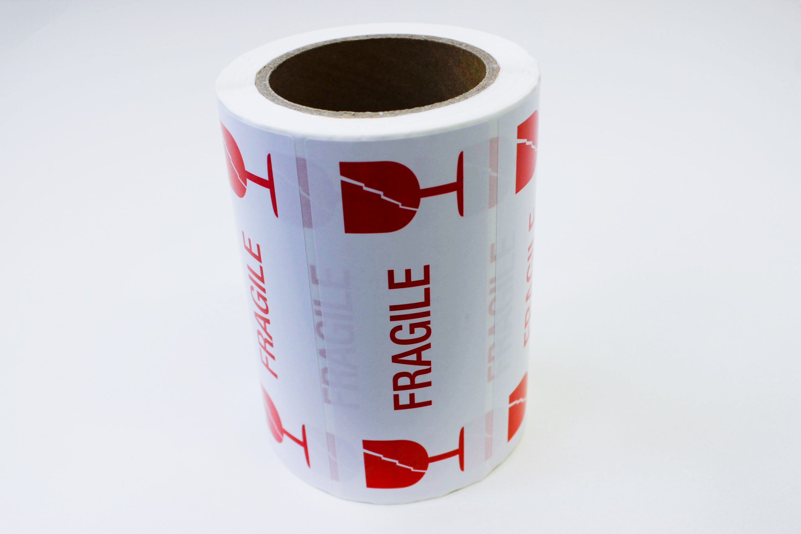 Etiket op rol - Fragile 2 glazen 150x60mm - Afbeelding 3