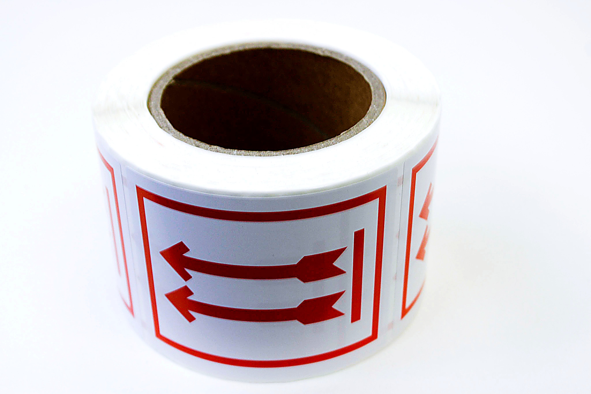 Etiket op rol - Rode pijlen omhoog 74x105mm - Afbeelding 3
