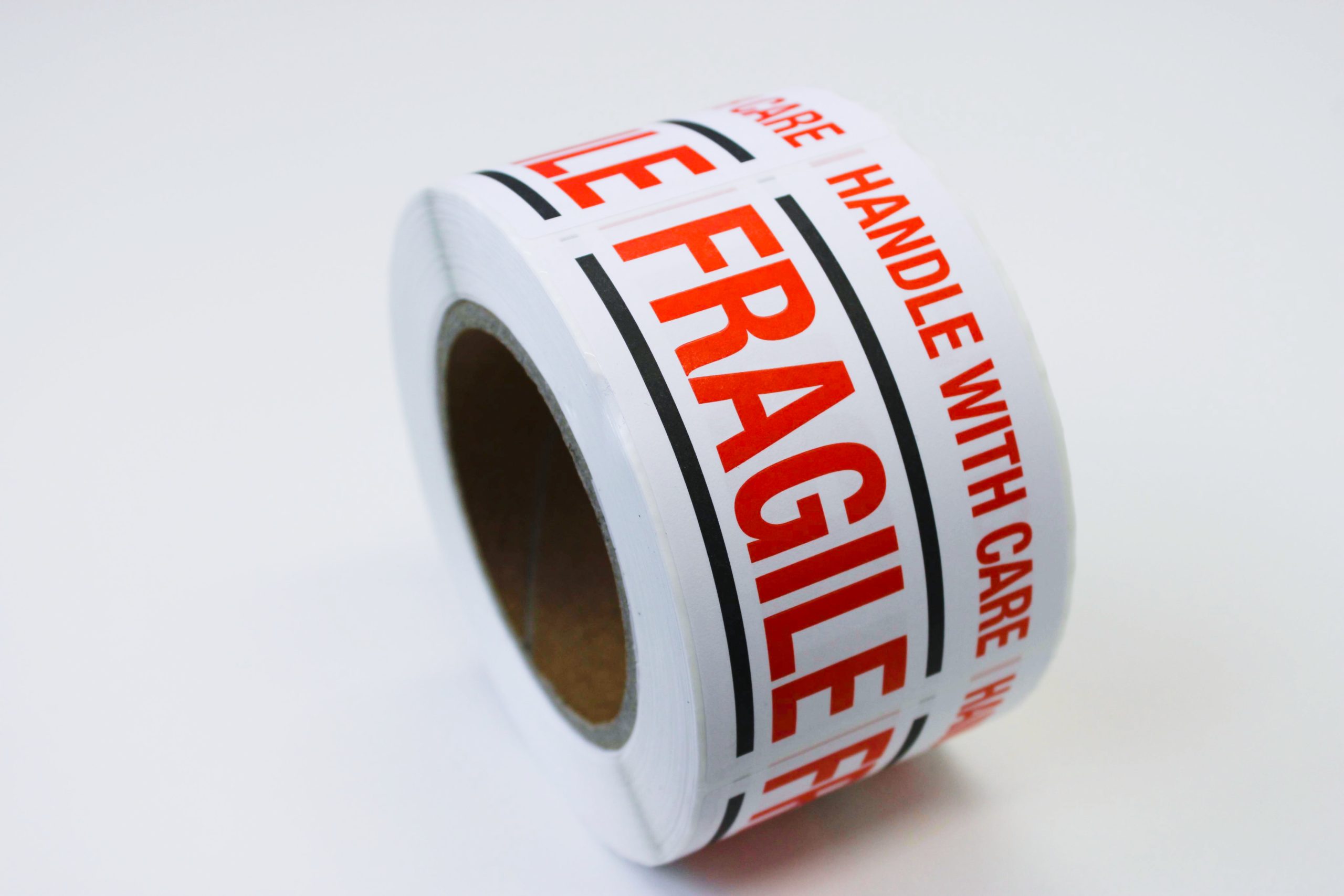 Etiket op rol - Handle with care fragile 70x100mm - Afbeelding 2