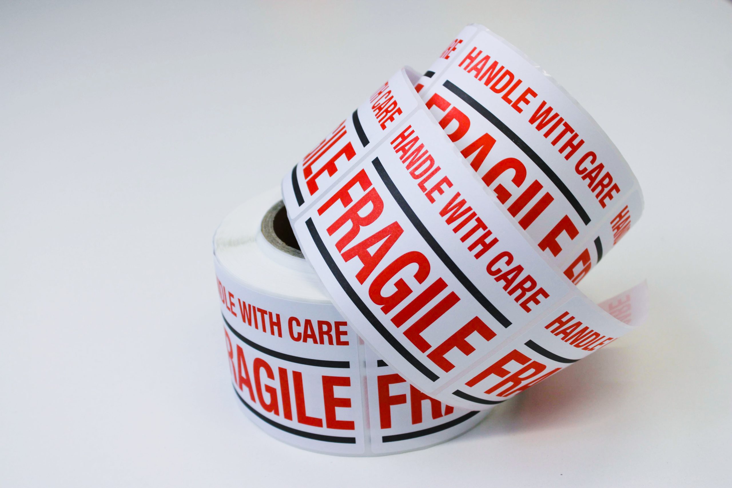 Etiket op rol - Handle with care fragile 70x100mm - Afbeelding 4