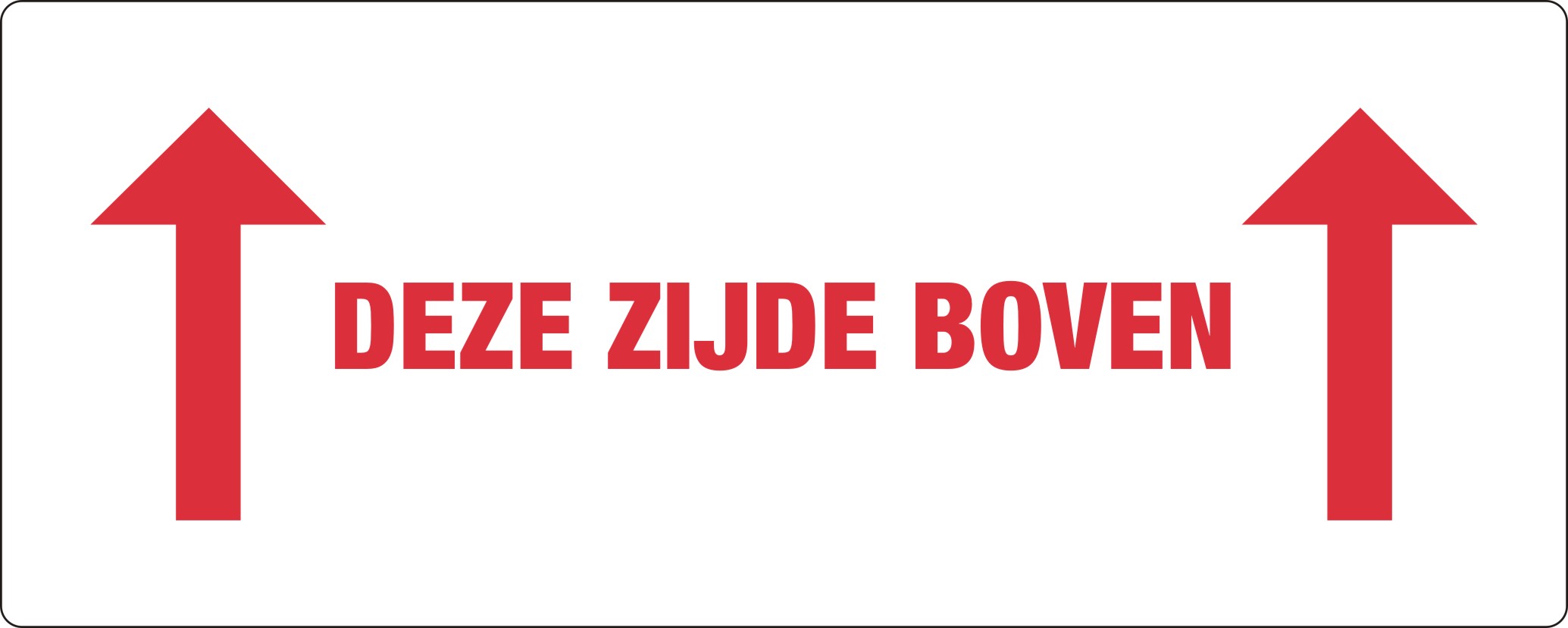Etiket op rol - Deze zijde boven 150x60mm
