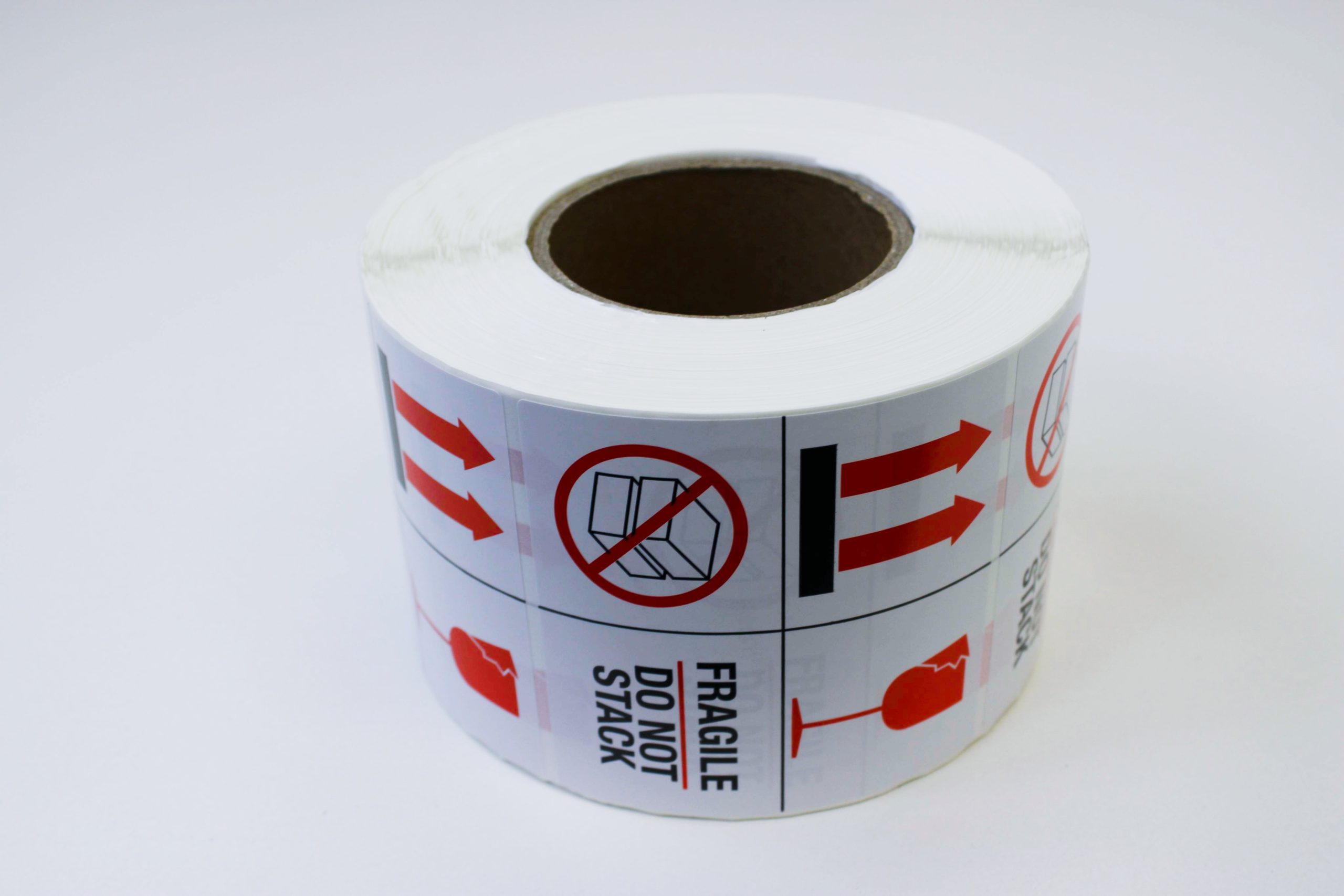 Etiket op rol - 4 symbolen do not stack 100x100mm - Afbeelding 3