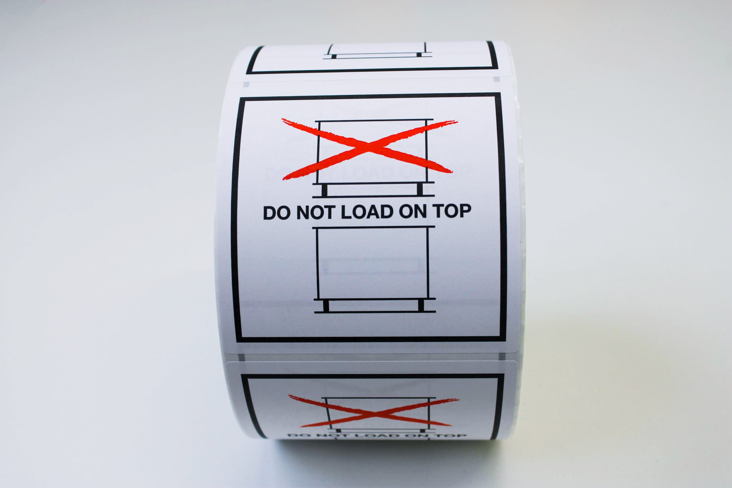 Etiket op rol - Do not load on top 100x100mm - Afbeelding 2