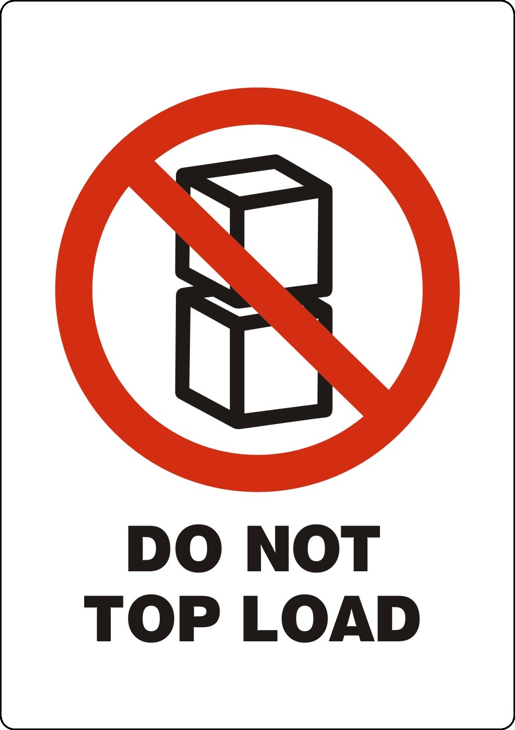 Etiket op rol - Do not top load 74x105mm