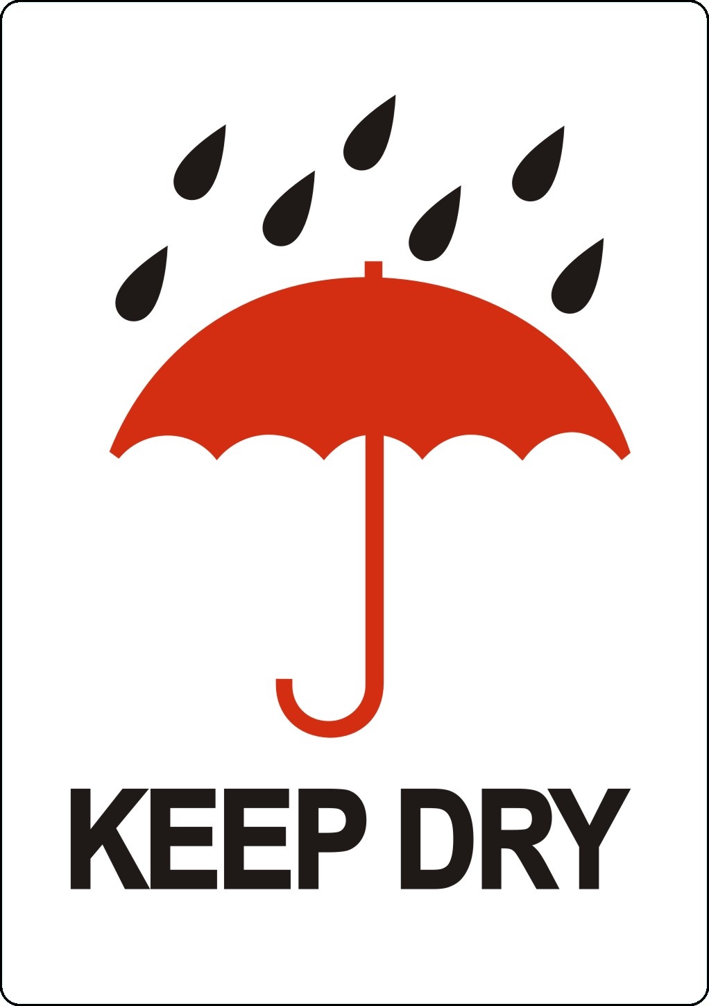 Etiket op rol - Keep dry 74x105mm