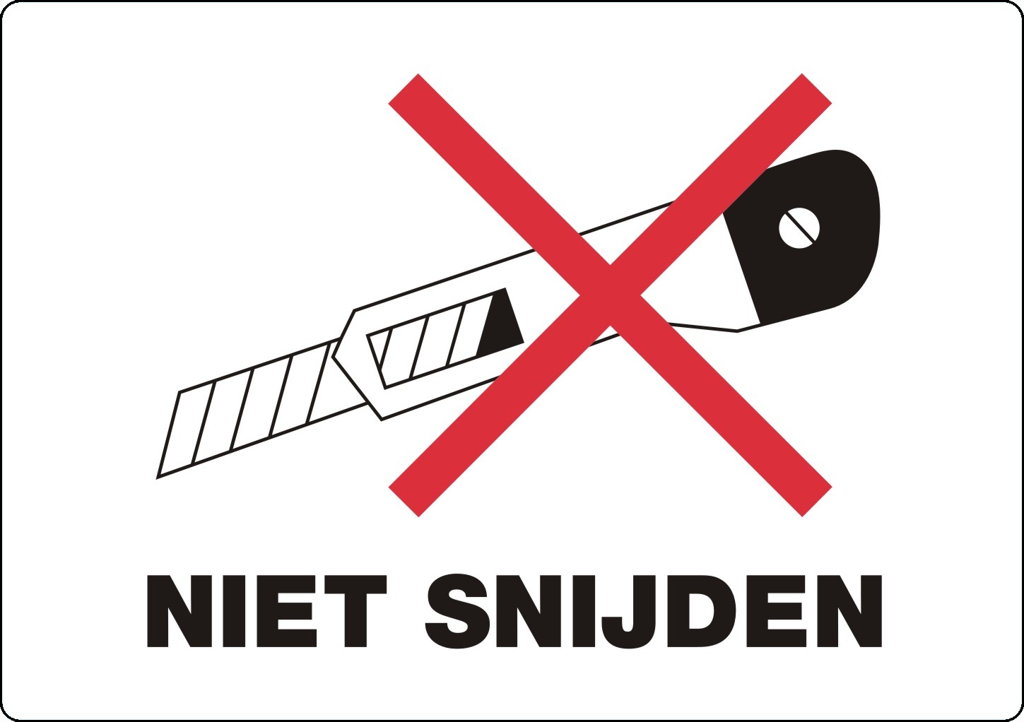 Etiket op rol - Niet snijden 74x105mm