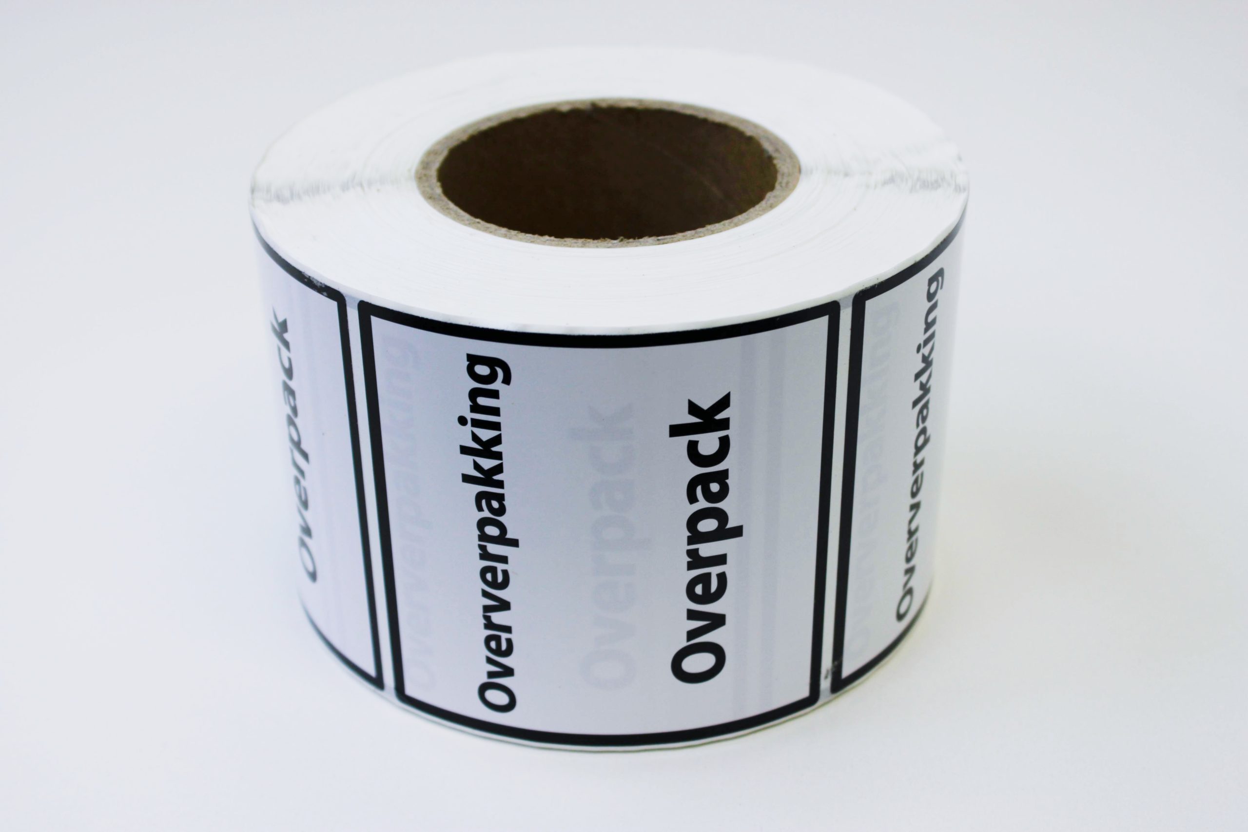 Etiket op rol - Oververpakking / Overpack 100x100mm - Afbeelding 3