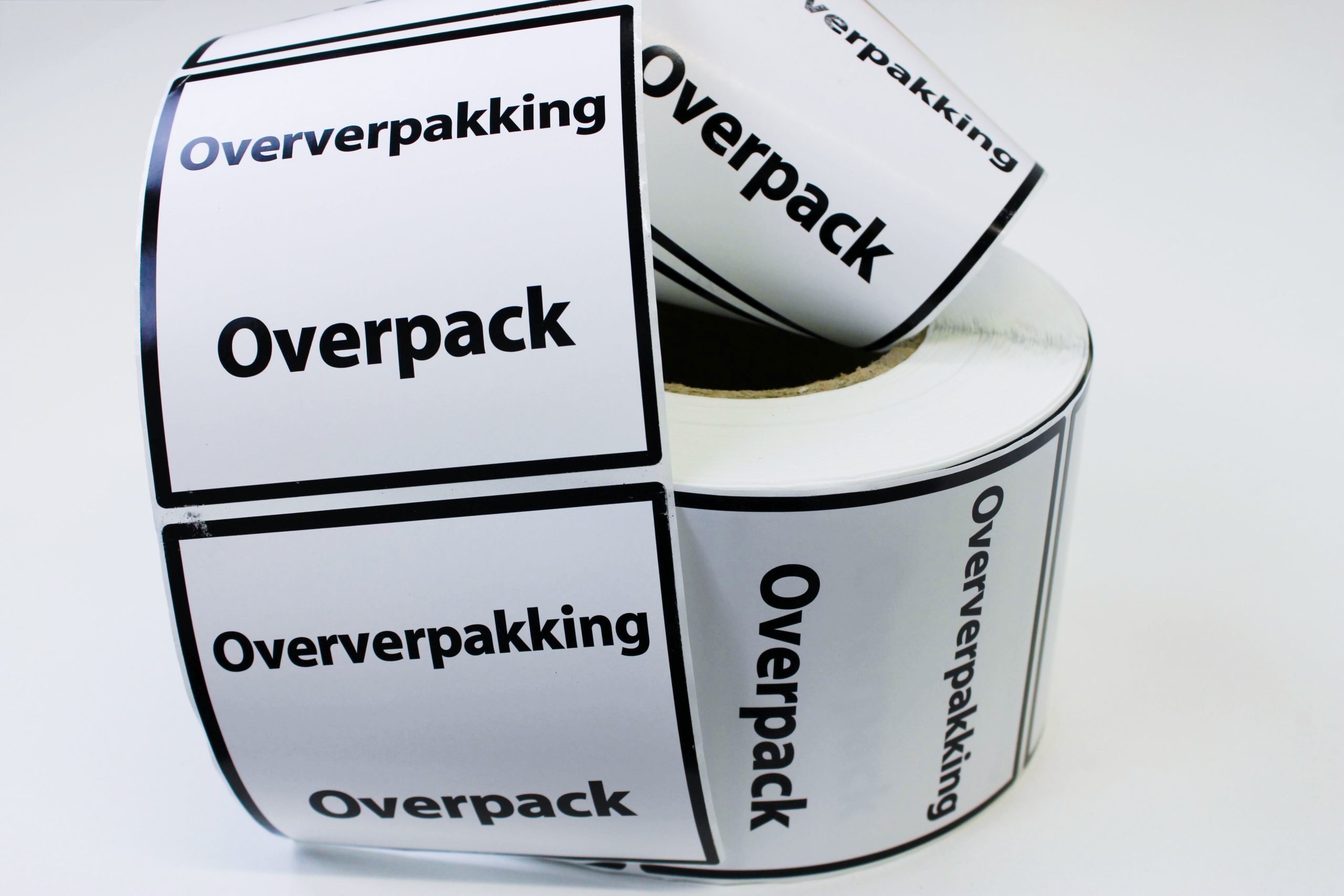 Etiket op rol - Oververpakking / Overpack 100x100mm - Afbeelding 4