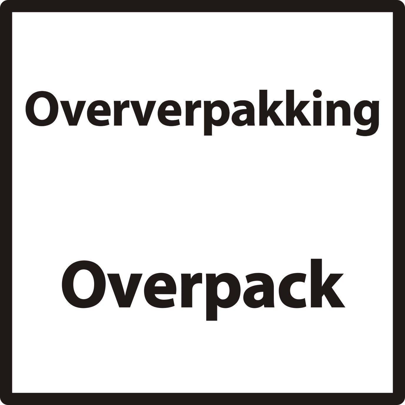Etiket op rol - Oververpakking / Overpack 100x100mm