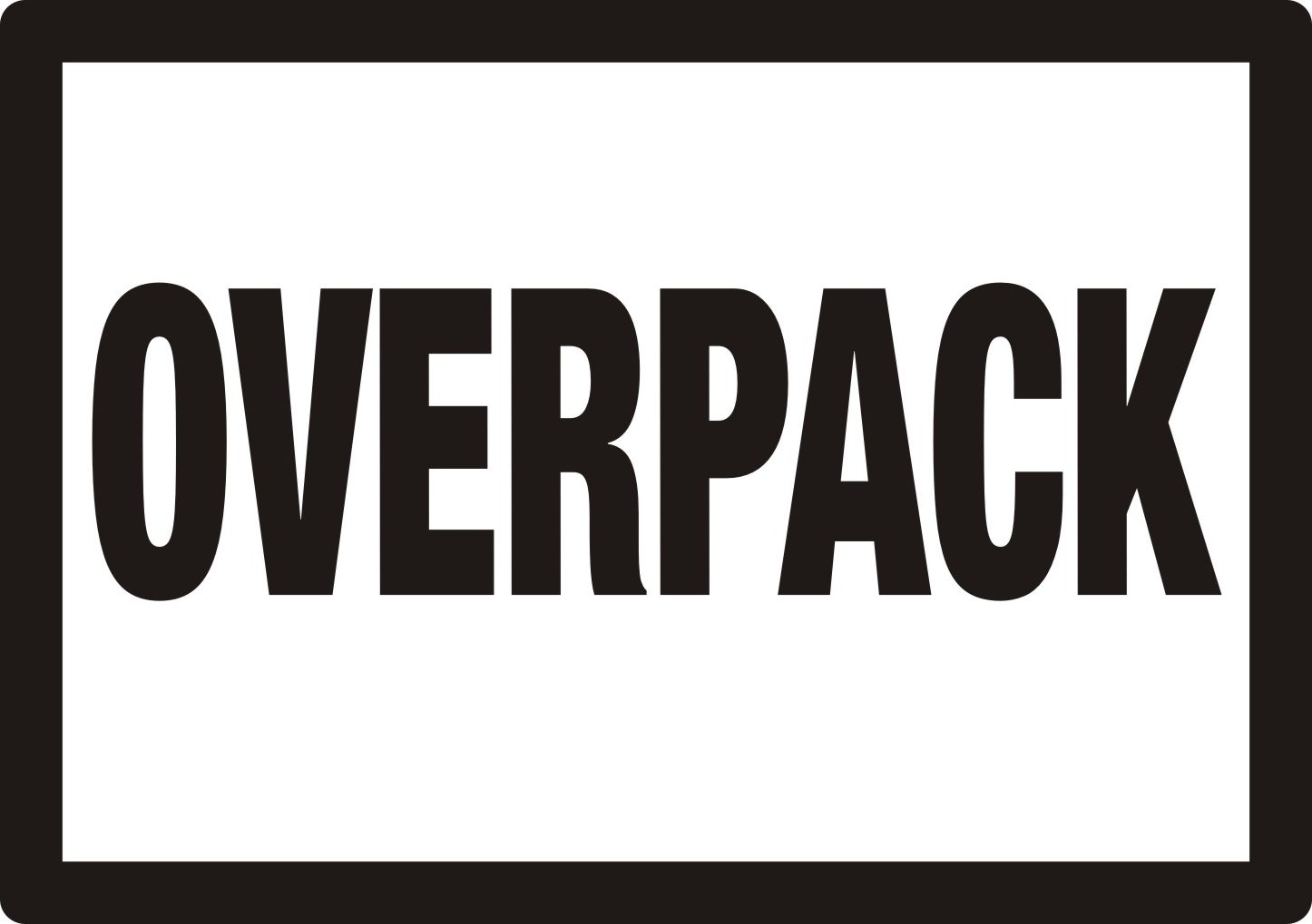 Etiket op rol - Overpack 105x74mm