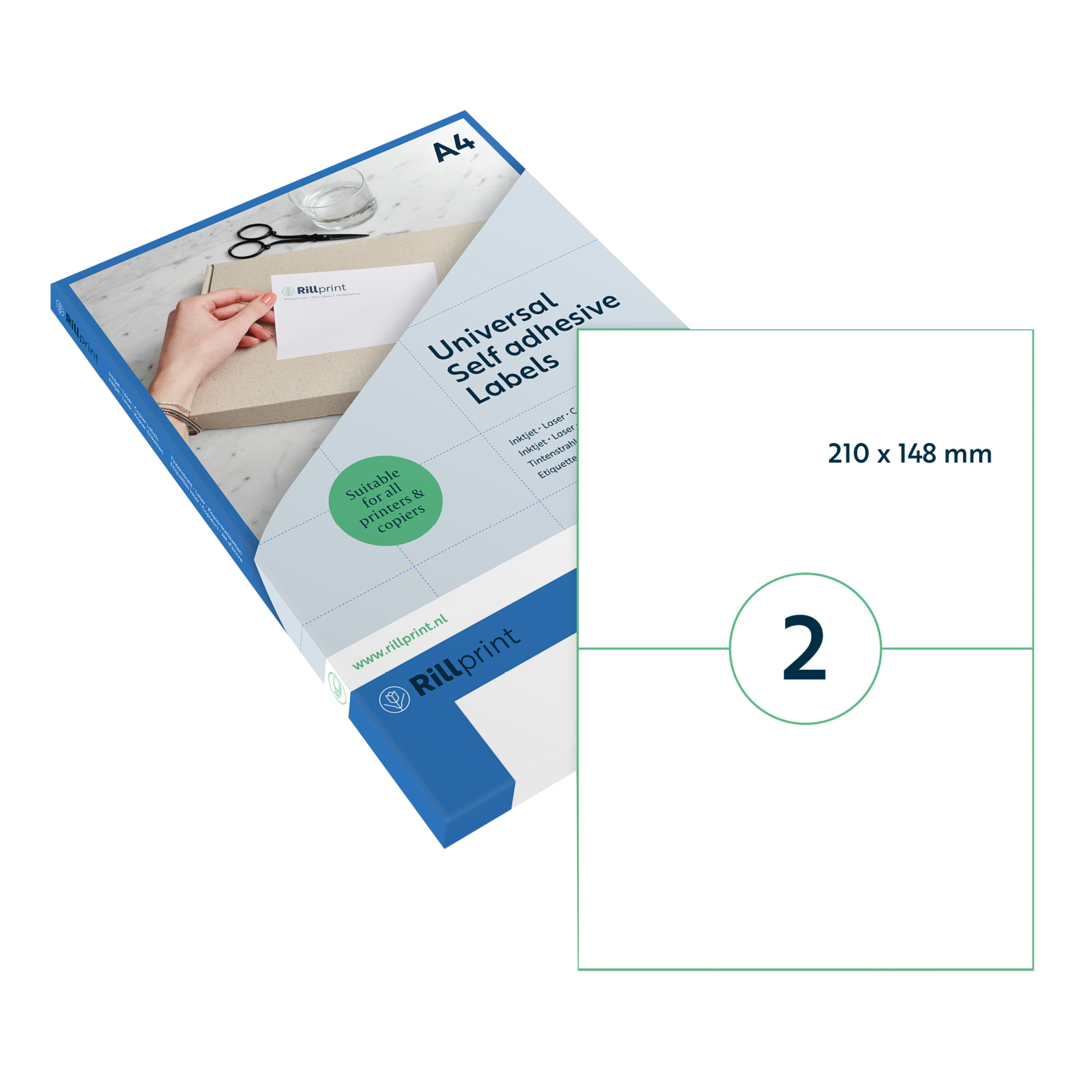 A4 etiket Transparant 210 x 148 mm **
