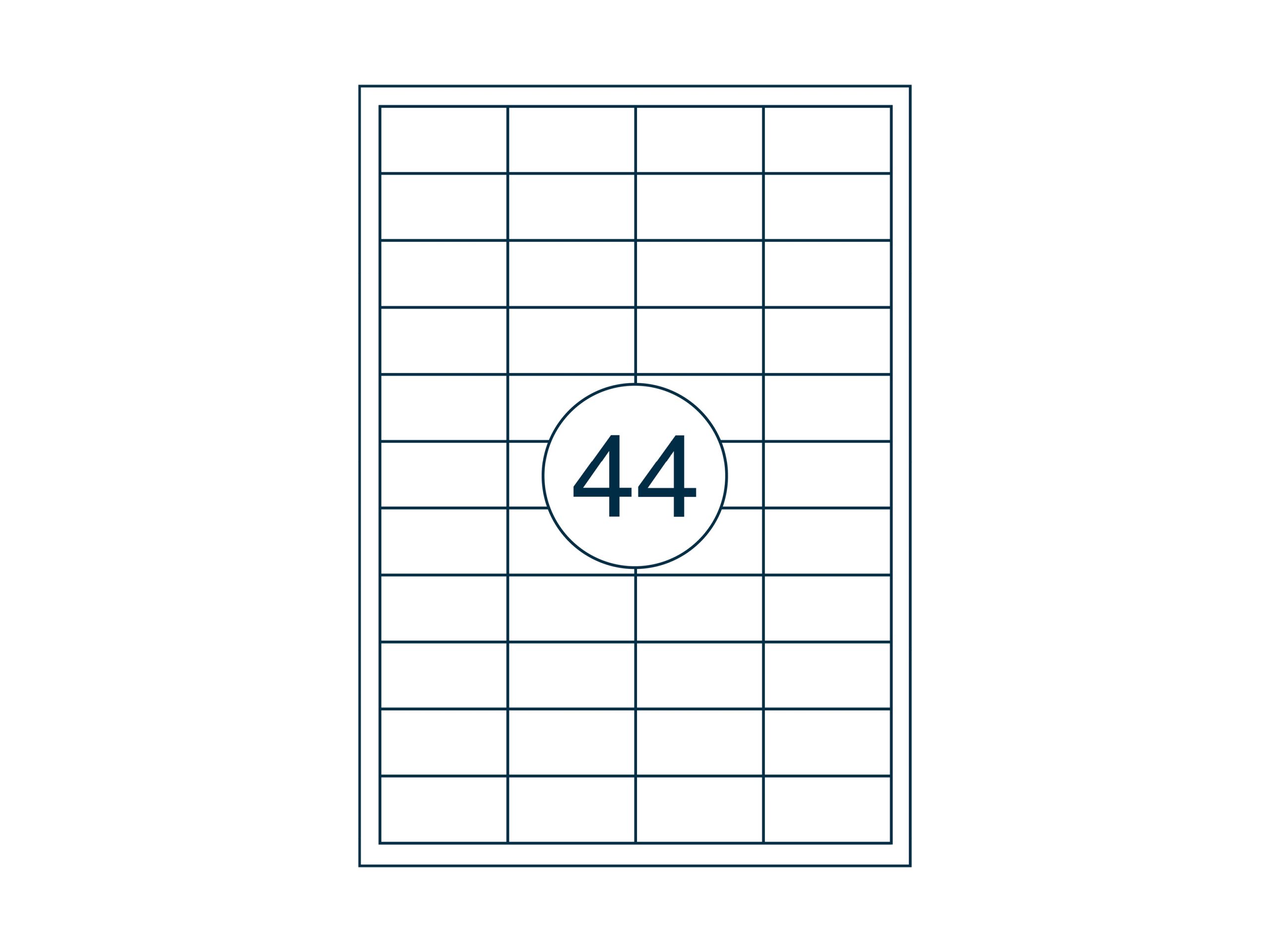 A4 etiket 48,5 x 25,4 mm ** - Afbeelding 2