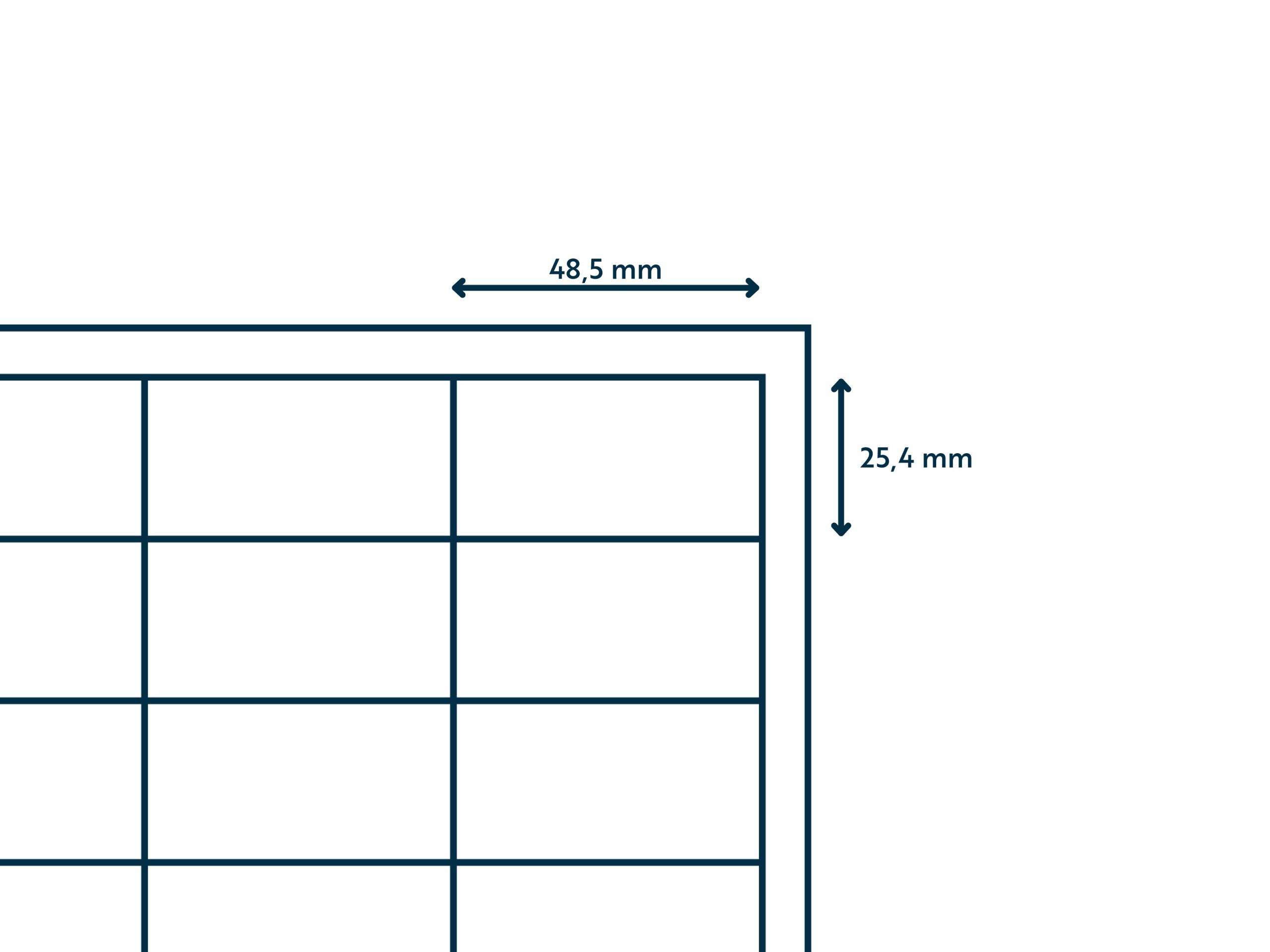 A4 etiket 48,5 x 25,4 mm ** - Afbeelding 3