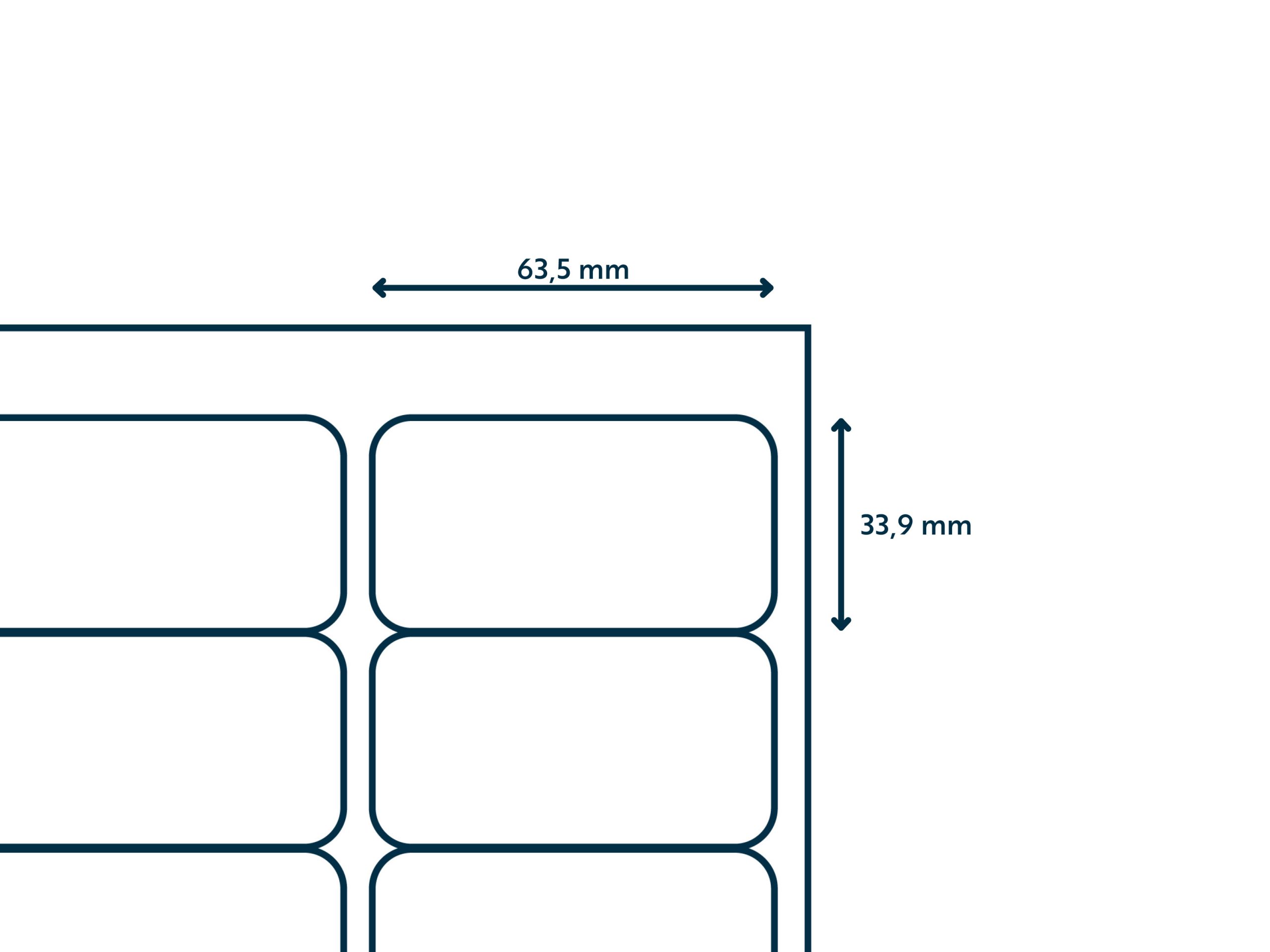 A4 etiket 63,5 x 33,9 mm ** - Afbeelding 3
