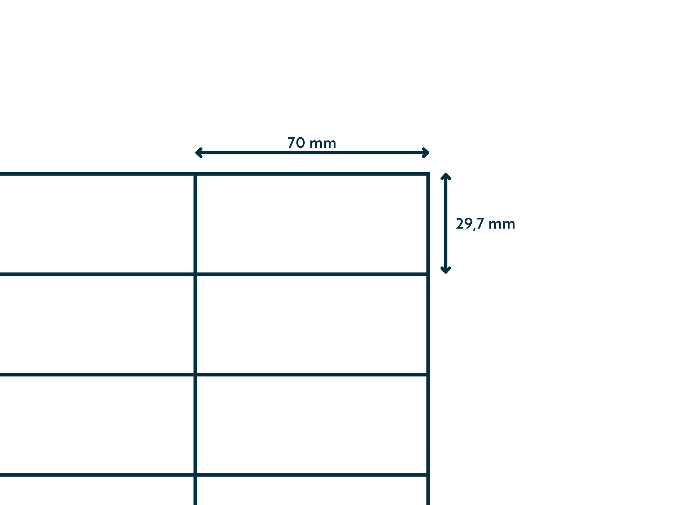 A4 etiket 70 x 29,7 mm ** - Afbeelding 3