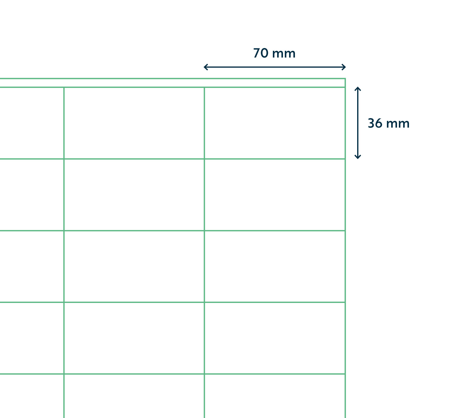 A4 etiket 70 x 36 mm ** - Afbeelding 3