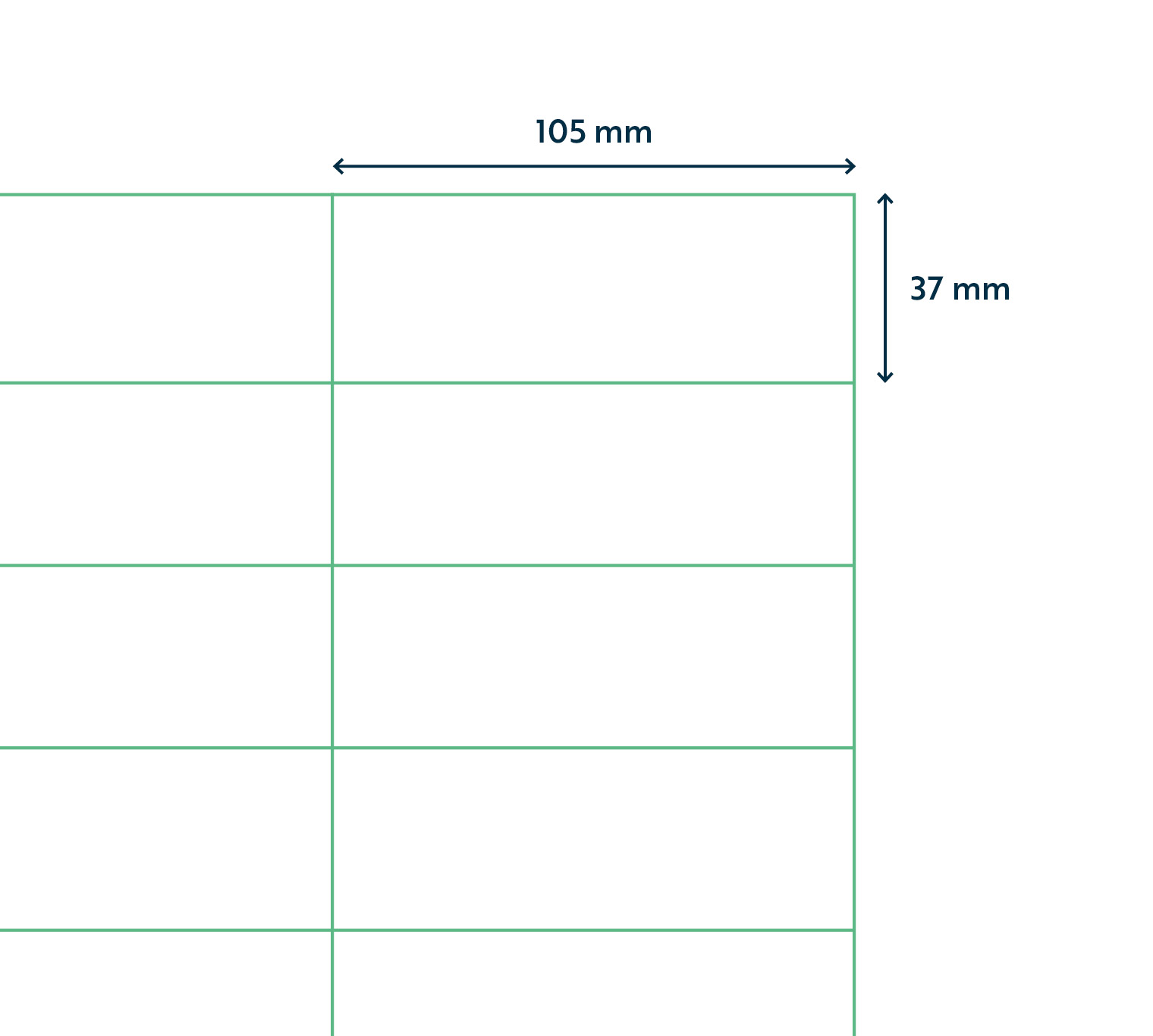 A4 etiket Transparant 105 x 37 mm ** - Afbeelding 3