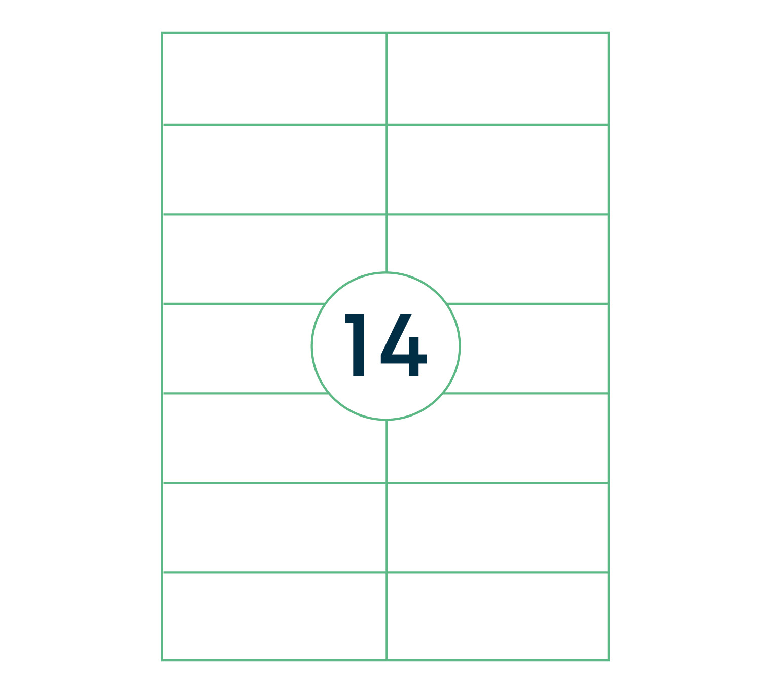 A4 etiket Transparant 105 x 42,4 mm ** - Afbeelding 2
