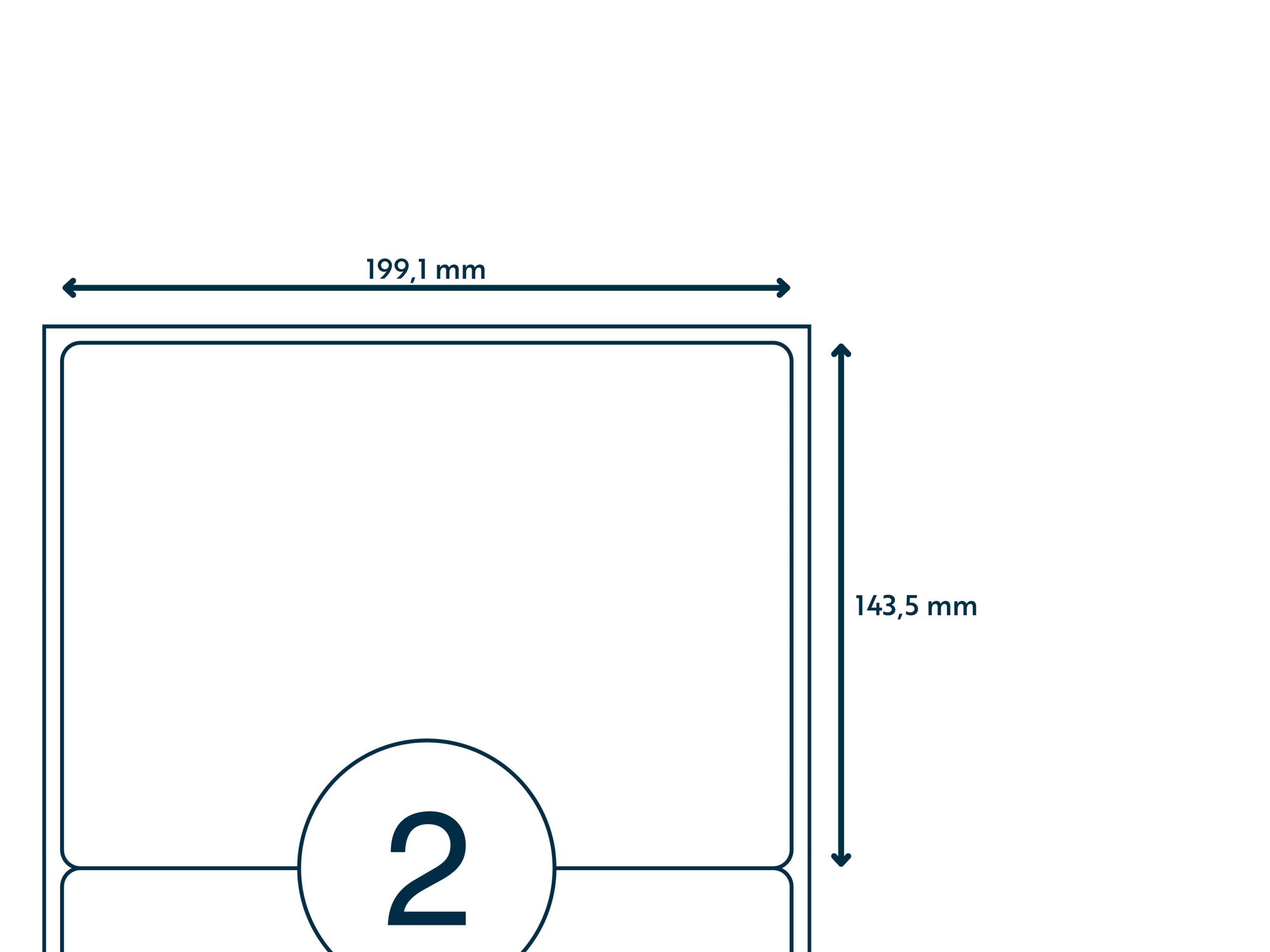 A4 etiket 199,1 x 143,5 mm ** - Afbeelding 3