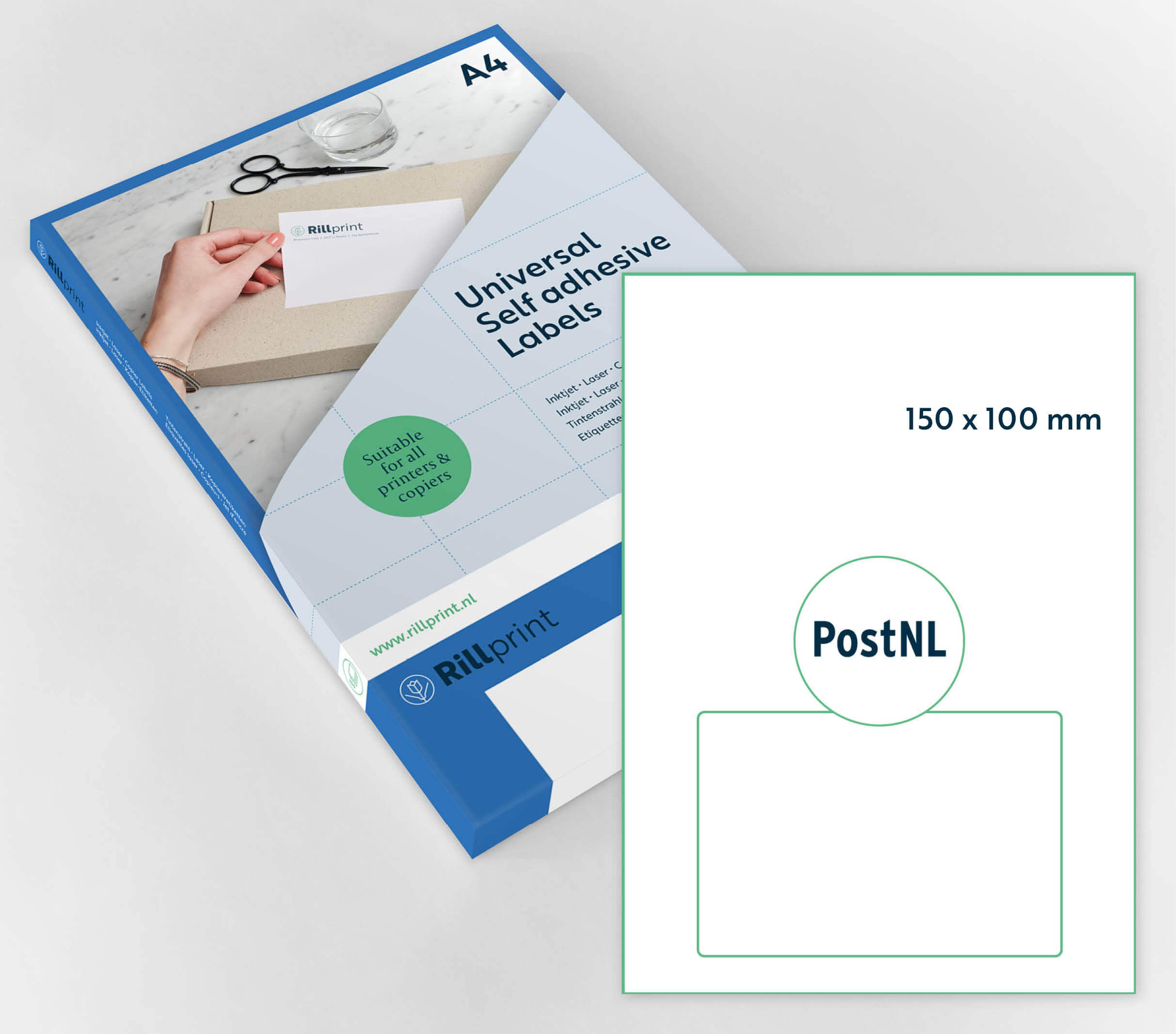 A4 etiket PostNL 150 x 100 mm **