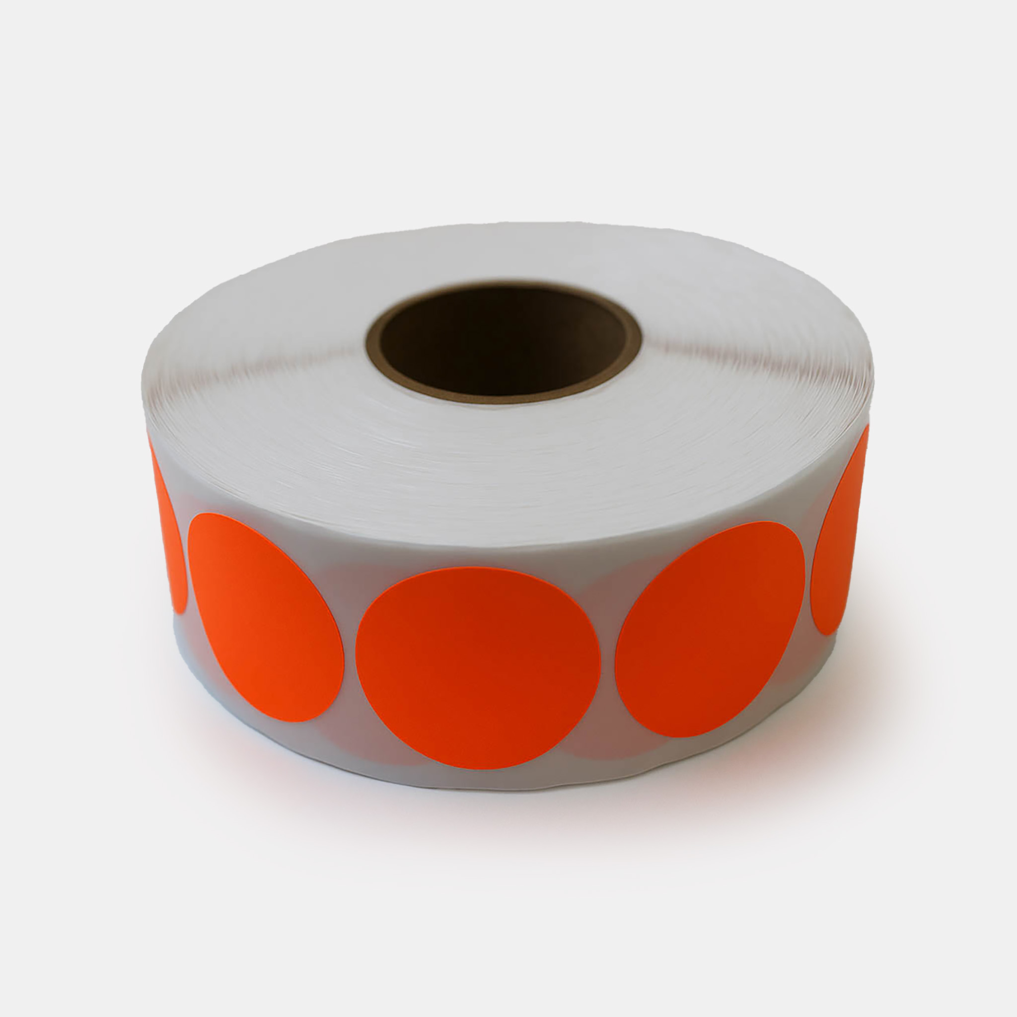 Markeringsetiketten op rol - ø 35mm fluor oranje 2.000 etiketten