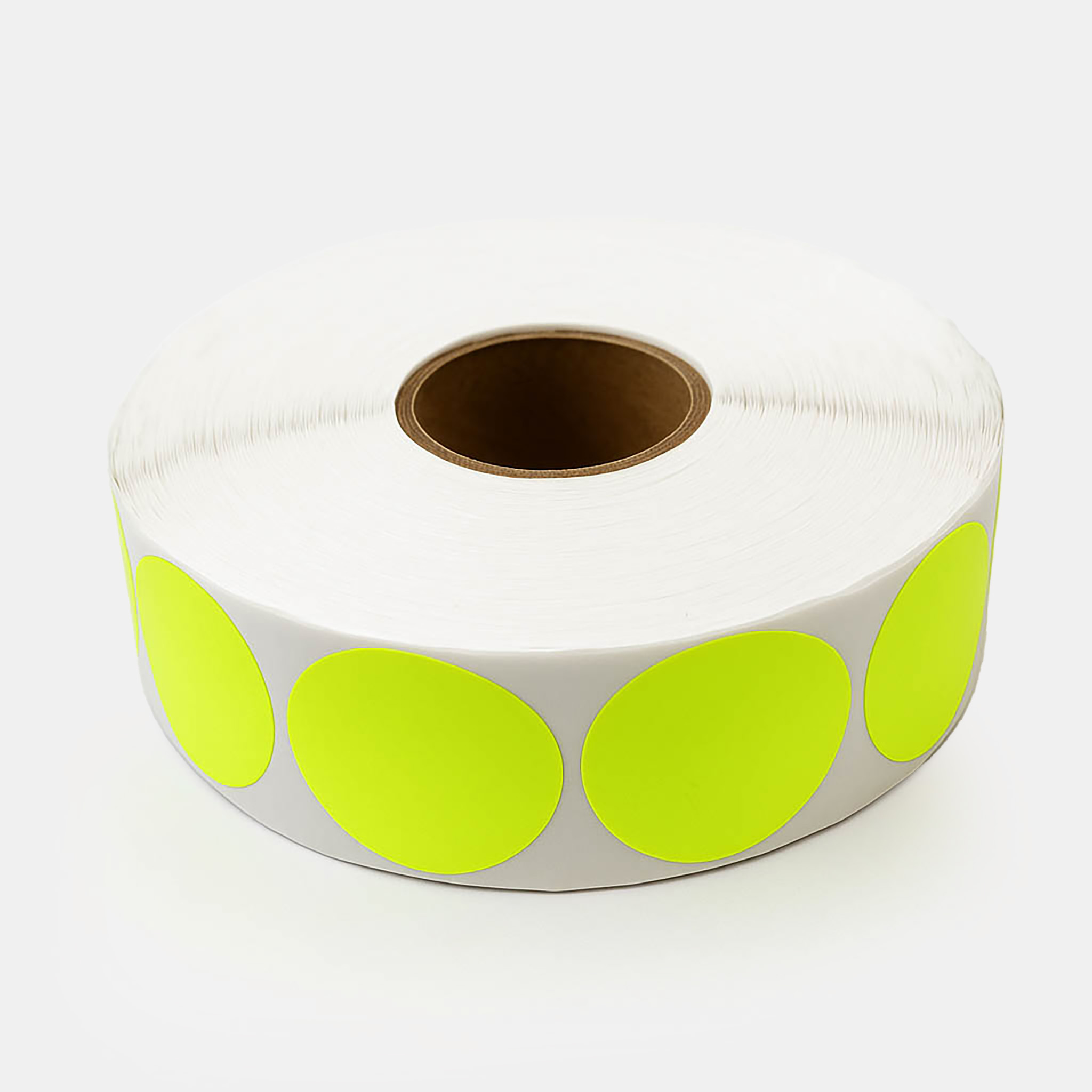 Markeringsetiketten op rol - ø 35mm fluor geel 2.000 etiketten