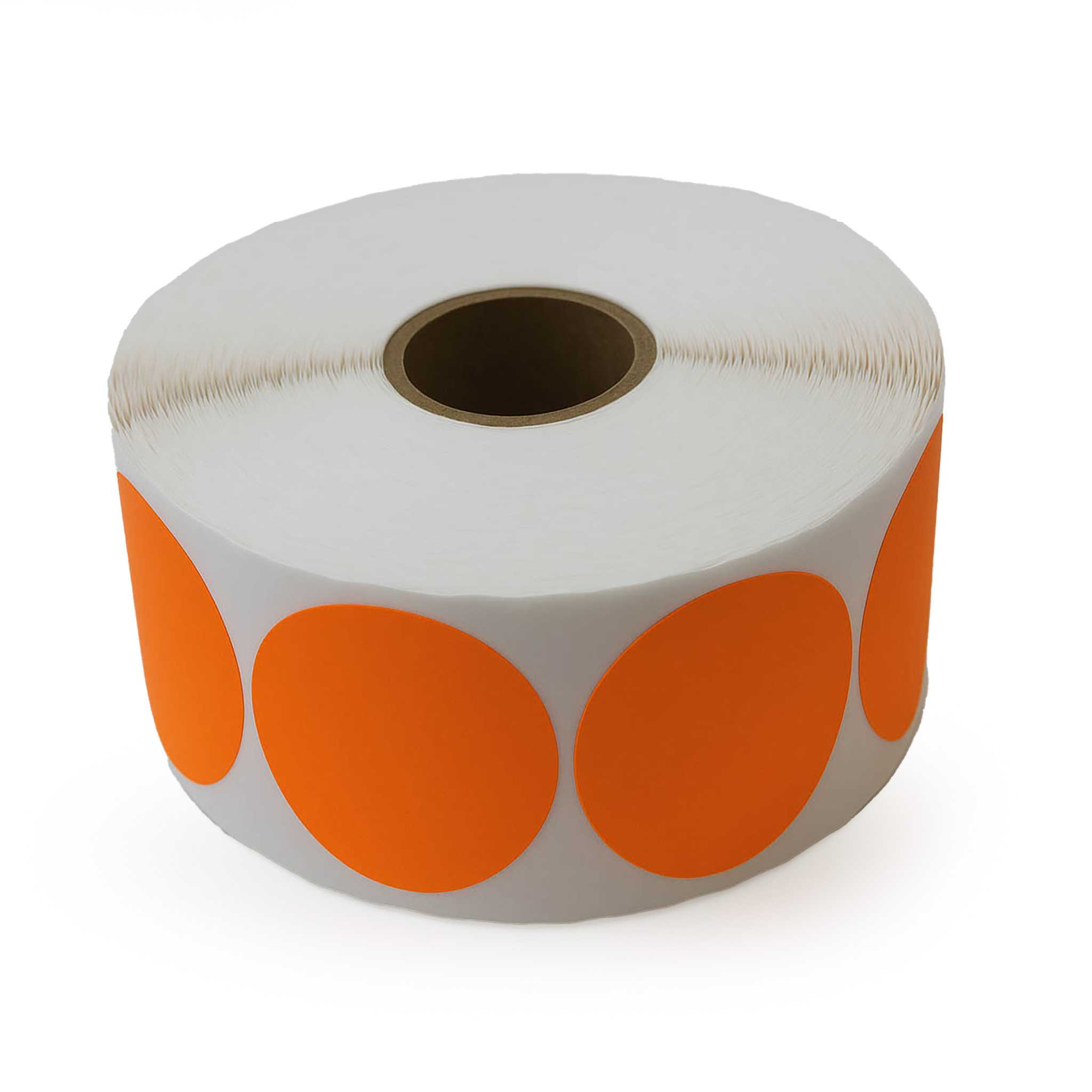 Markeringsetiketten op rol - ø 50mm fluor oranje 2.000 etiketten