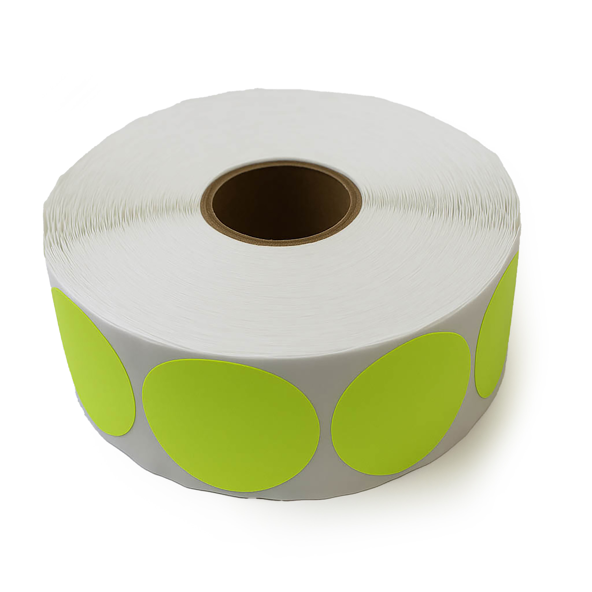 Markeringsetiketten op rol - ø 50mm fluor geel 2.000 etiketten