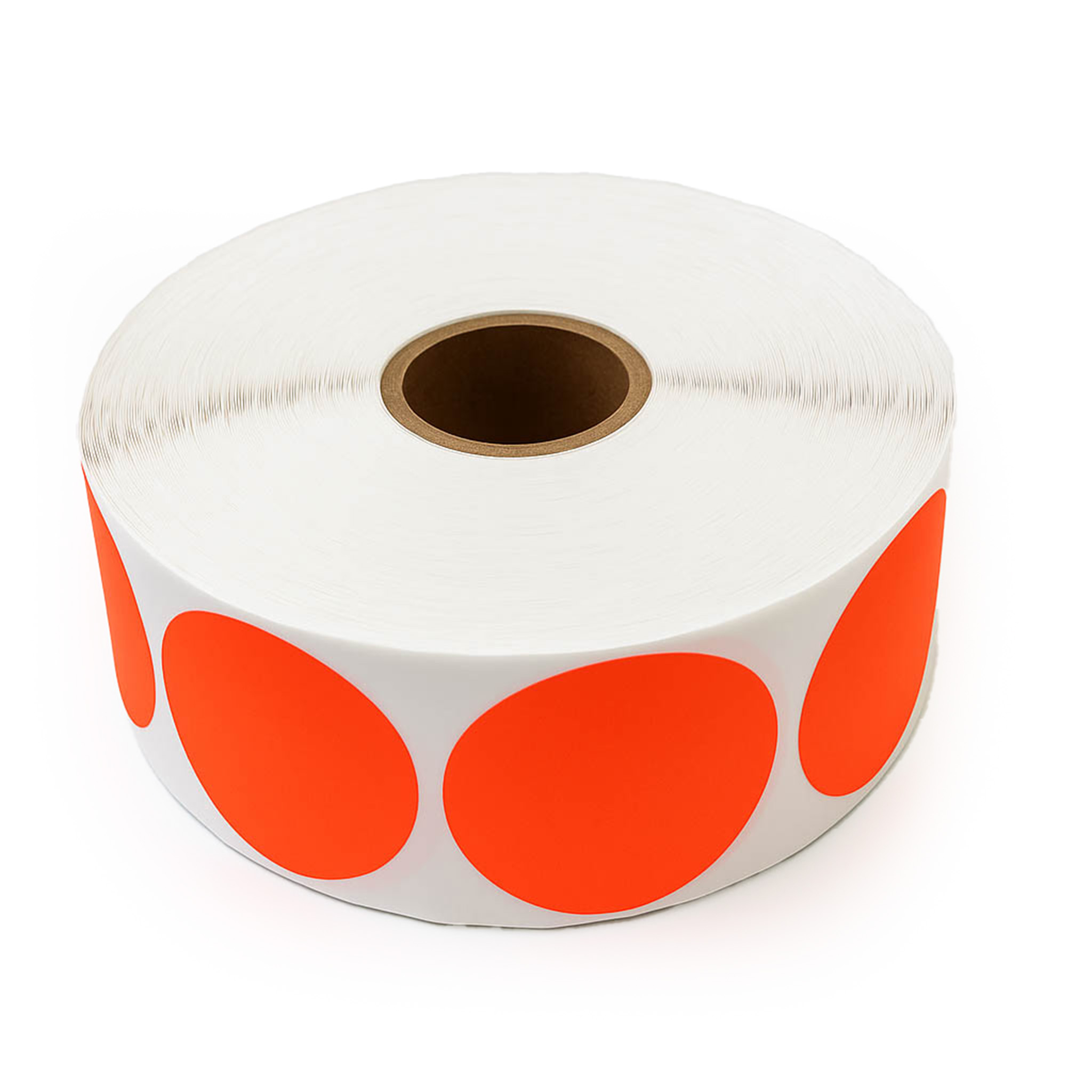 Markeringsetiketten op rol - ø 50mm fluor rood 2.000 etiketten