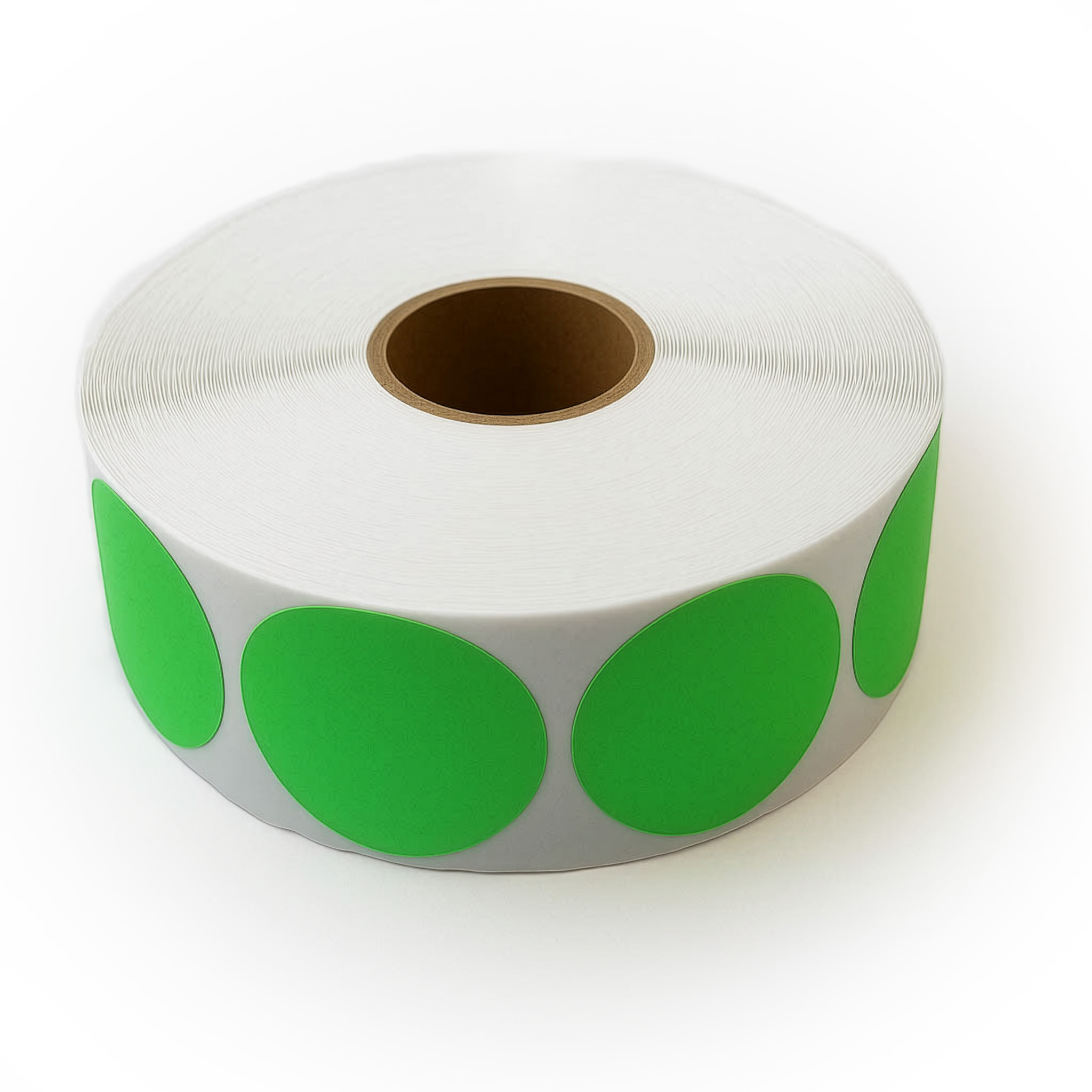 Markeringsetiketten op rol - ø 50mm fluor groen 2.000 etiketten