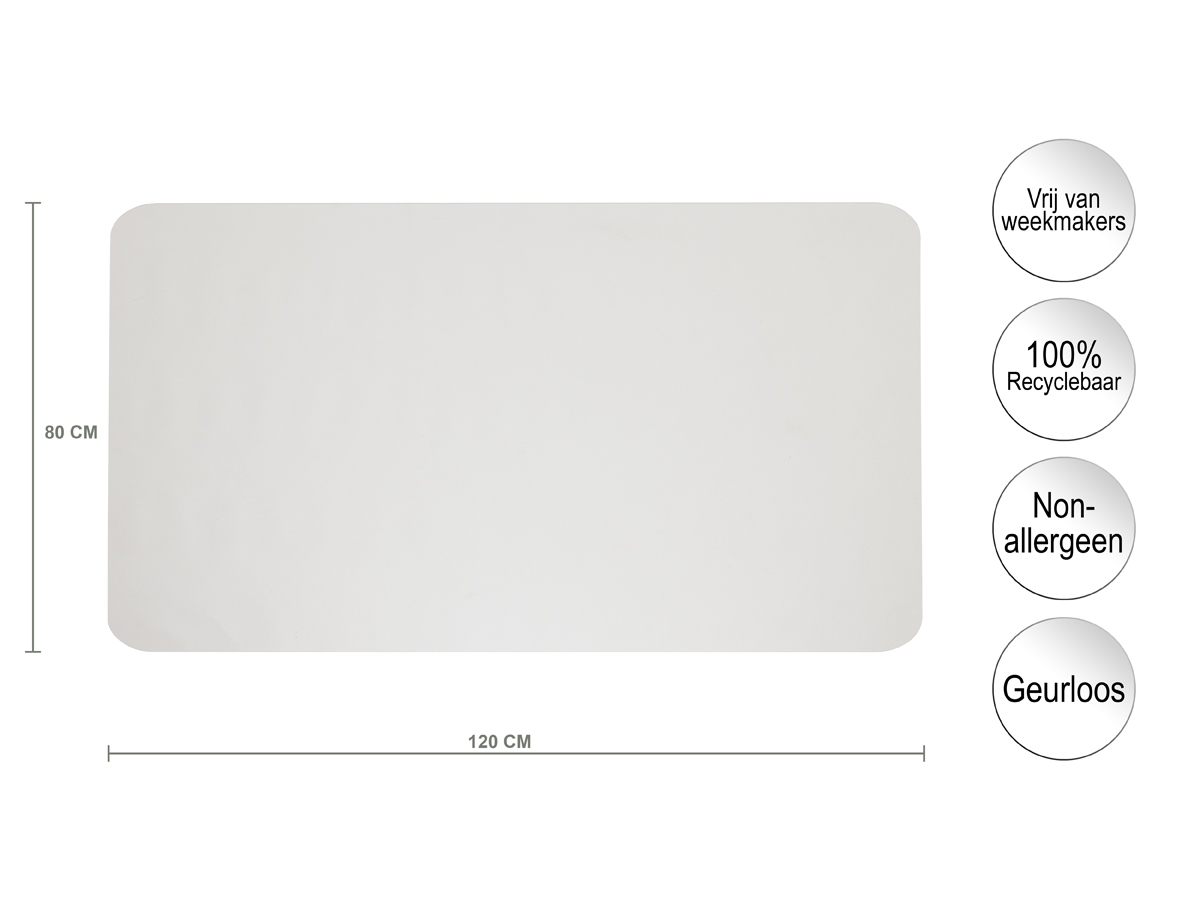 Stoelmat - Harde vloer 800x1200x1,5mm Polycarbonaat - Afbeelding 2