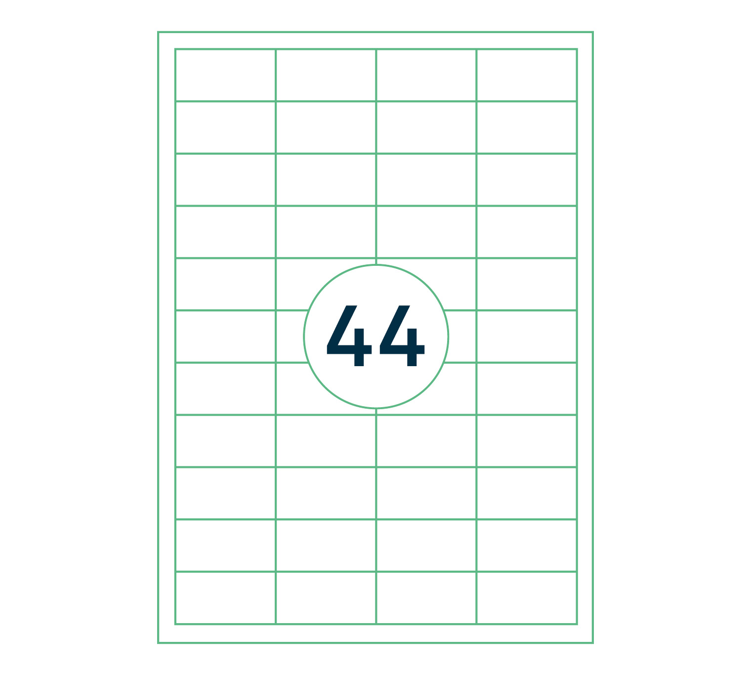 A4 etiket 48,5 x 25,4 mm ** - Afbeelding 2