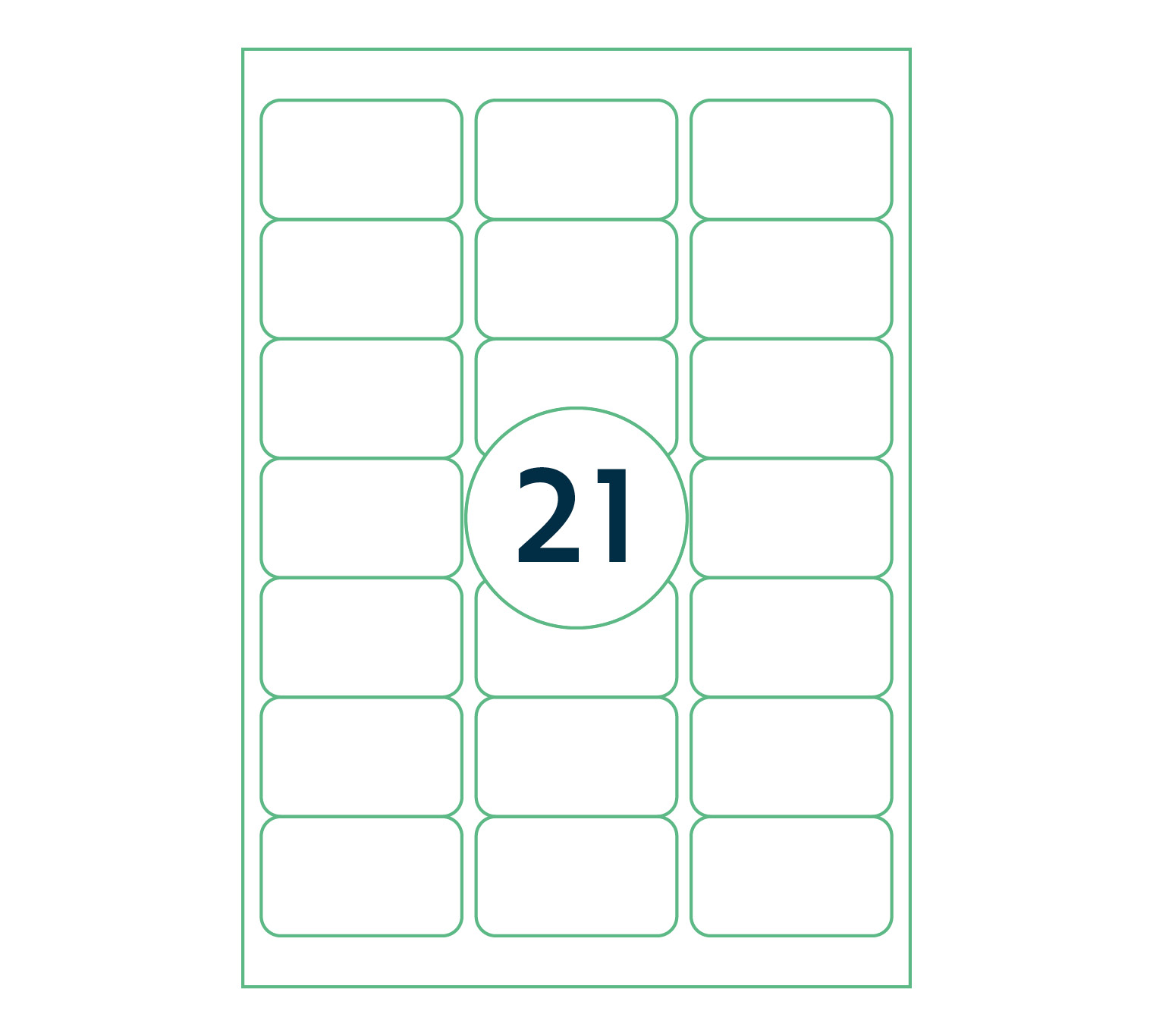 A4 etiket 63,5 x 38,1 mm ** - Afbeelding 2