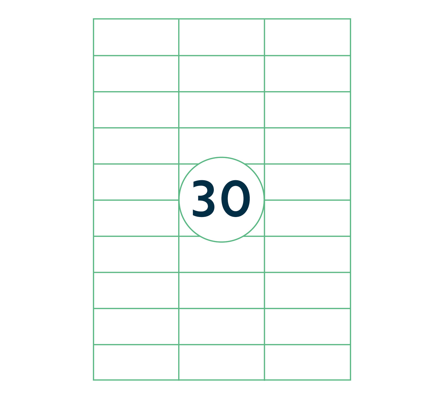 A4 etiket 70 x 29,7 mm ** - Afbeelding 2