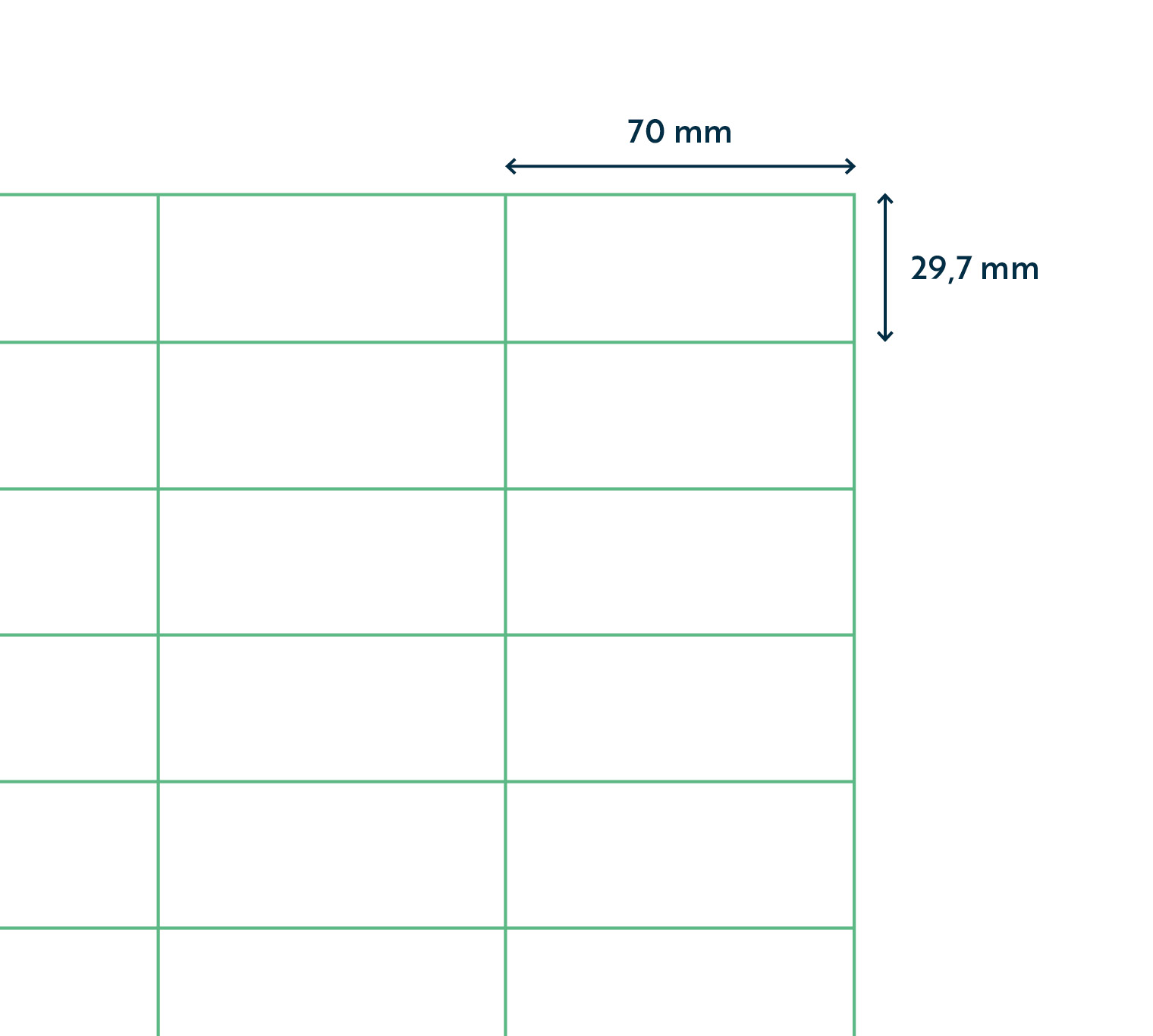 A4 etiket 70 x 29,7 mm ** - Afbeelding 3