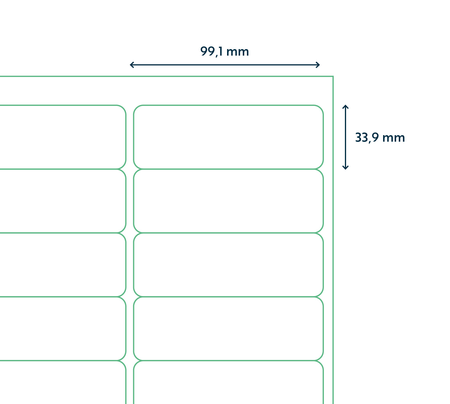 A4 etiket Afneembaar 99,1 x 33,9 mm ** - Afbeelding 2