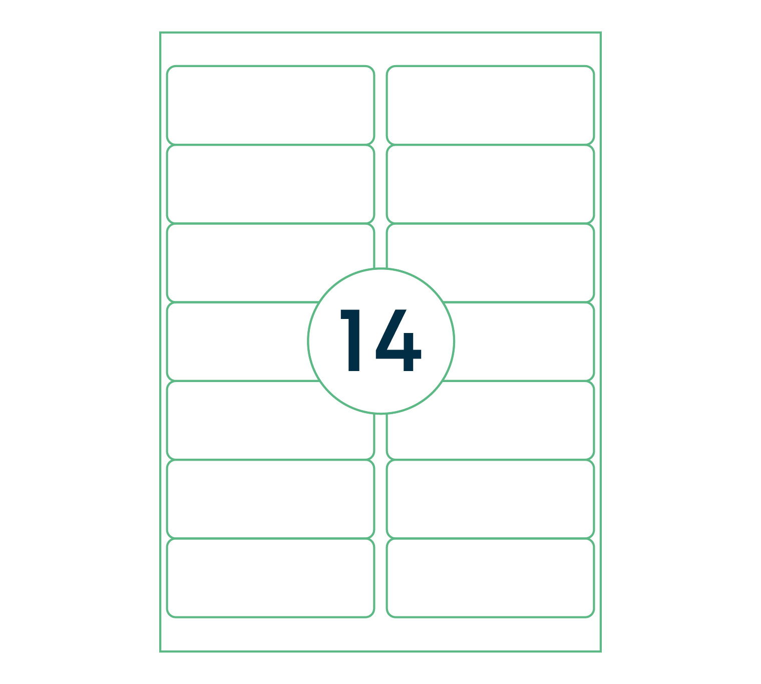 A4 etiket 99,1 x 38,1 mm ** - Afbeelding 2